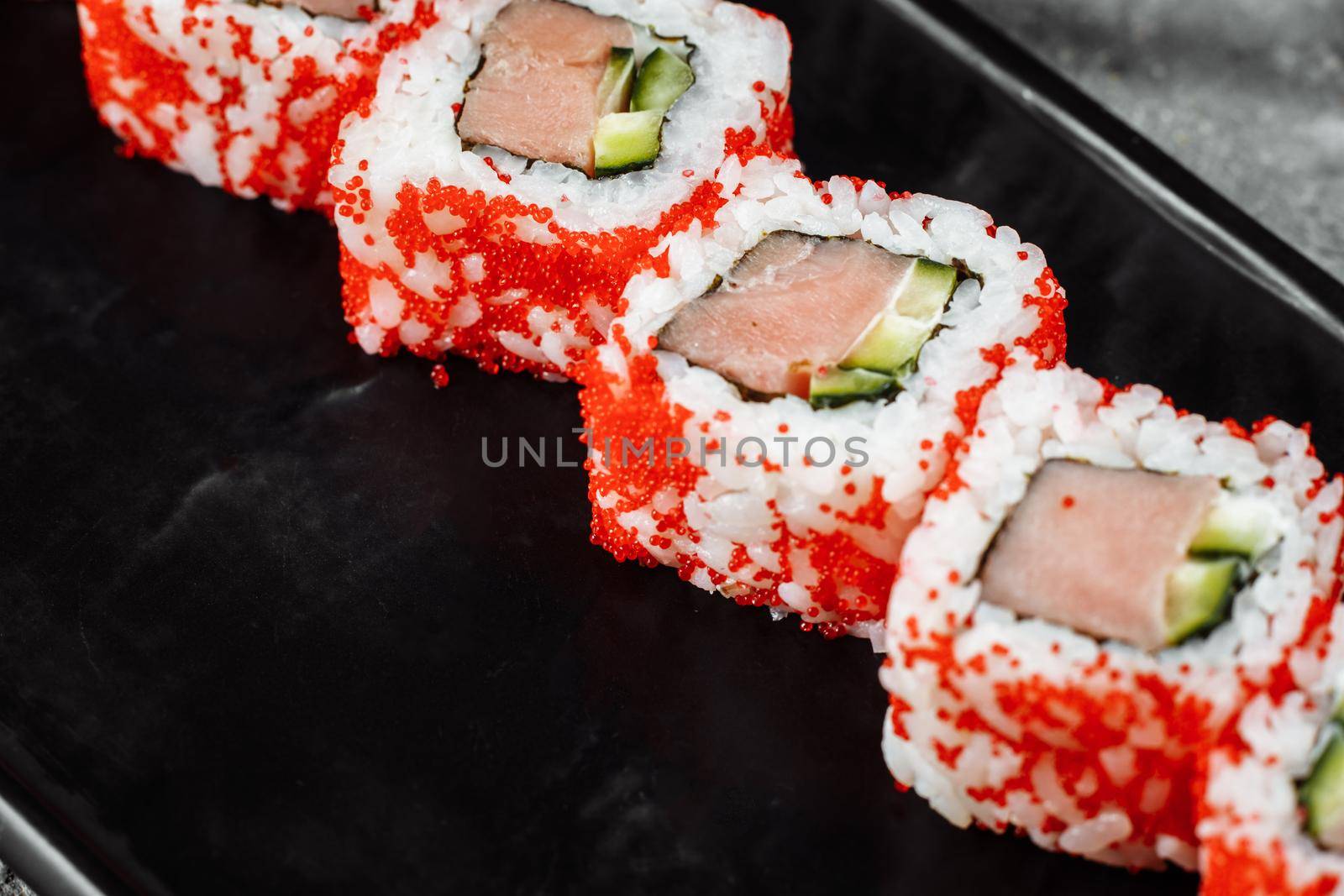 Sushi california roll with tuna in caviar by UcheaD