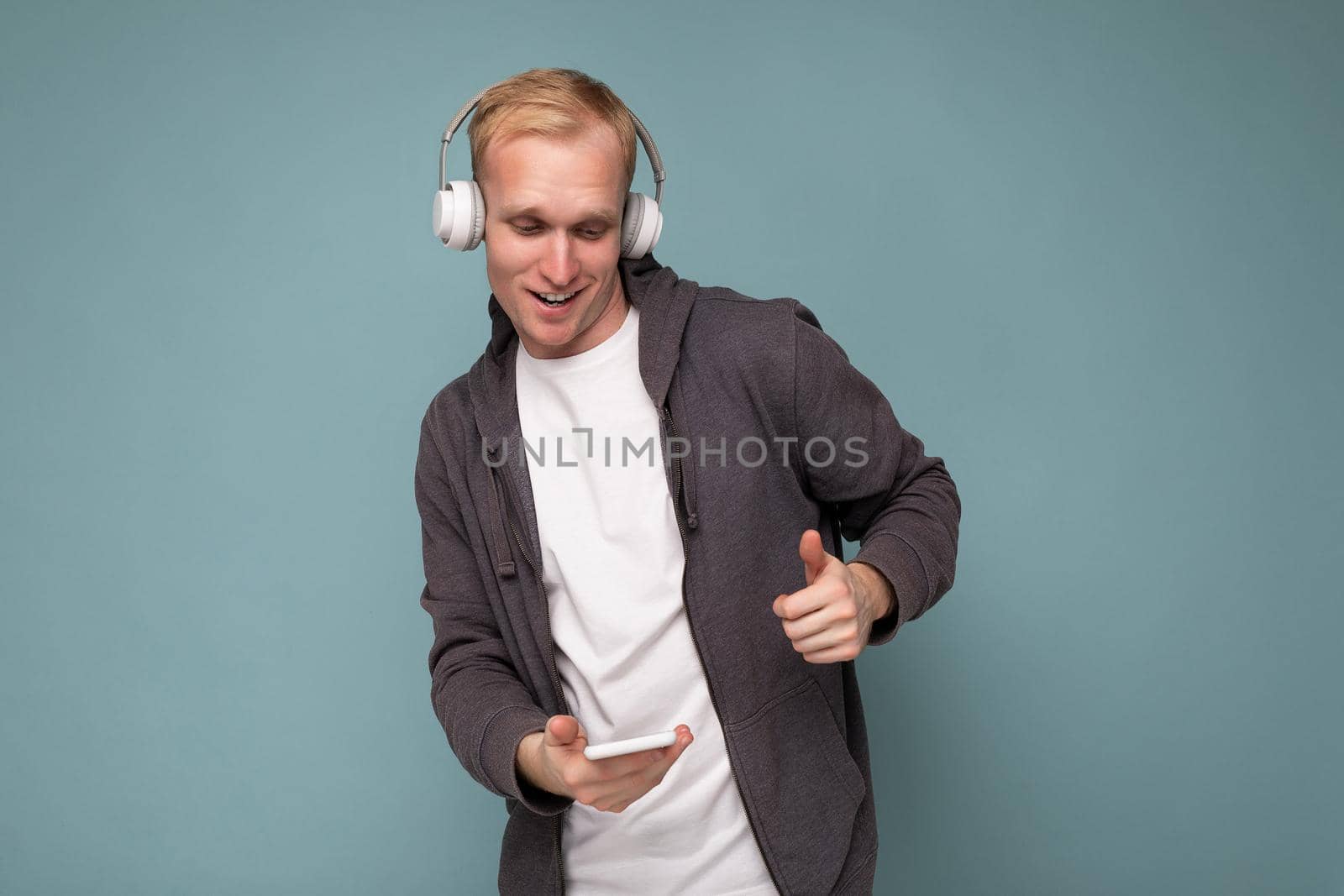 handsome young man wearing stylish white t-shirt