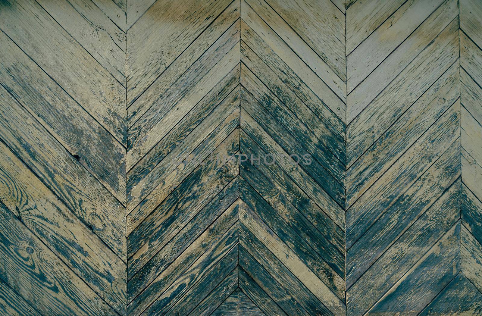Old weathered wooden texture, a triangular pattern