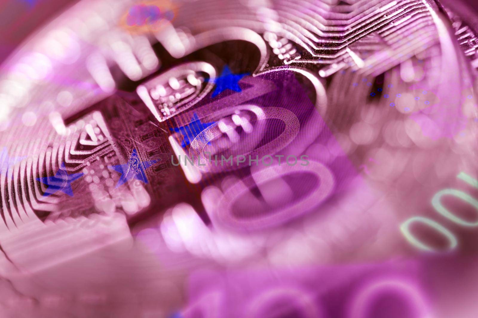 Economy trends virtual digital currency abstract background. by bashta