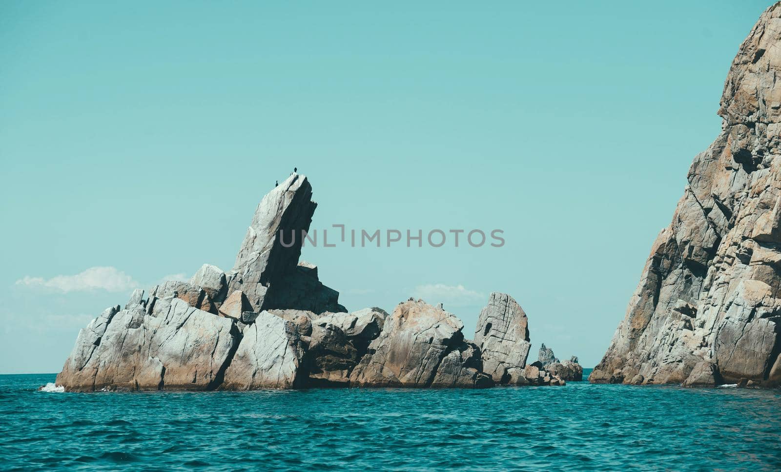Beautiful seascape, rocks in the sea