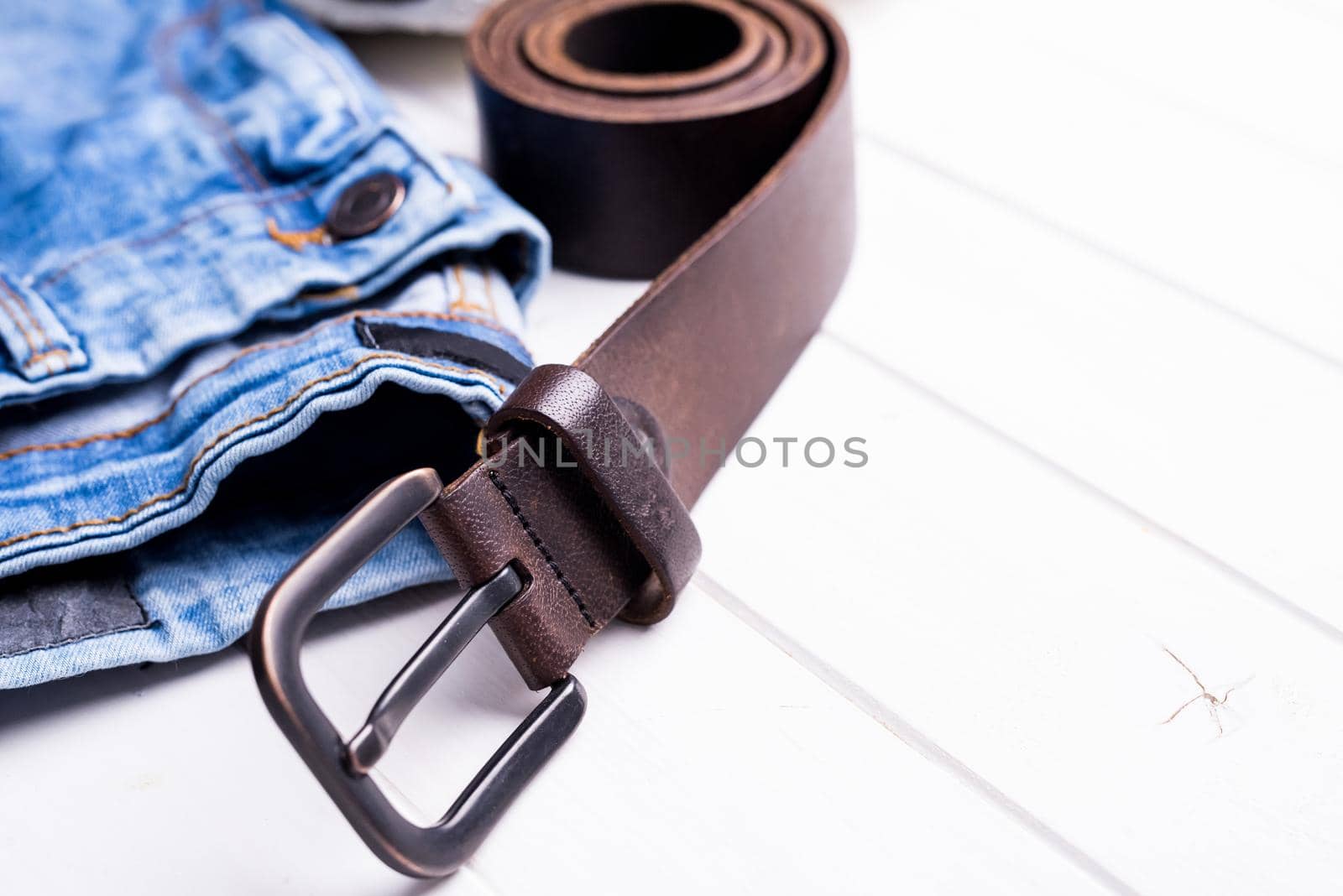 male jeans, belt and shoes by GekaSkr