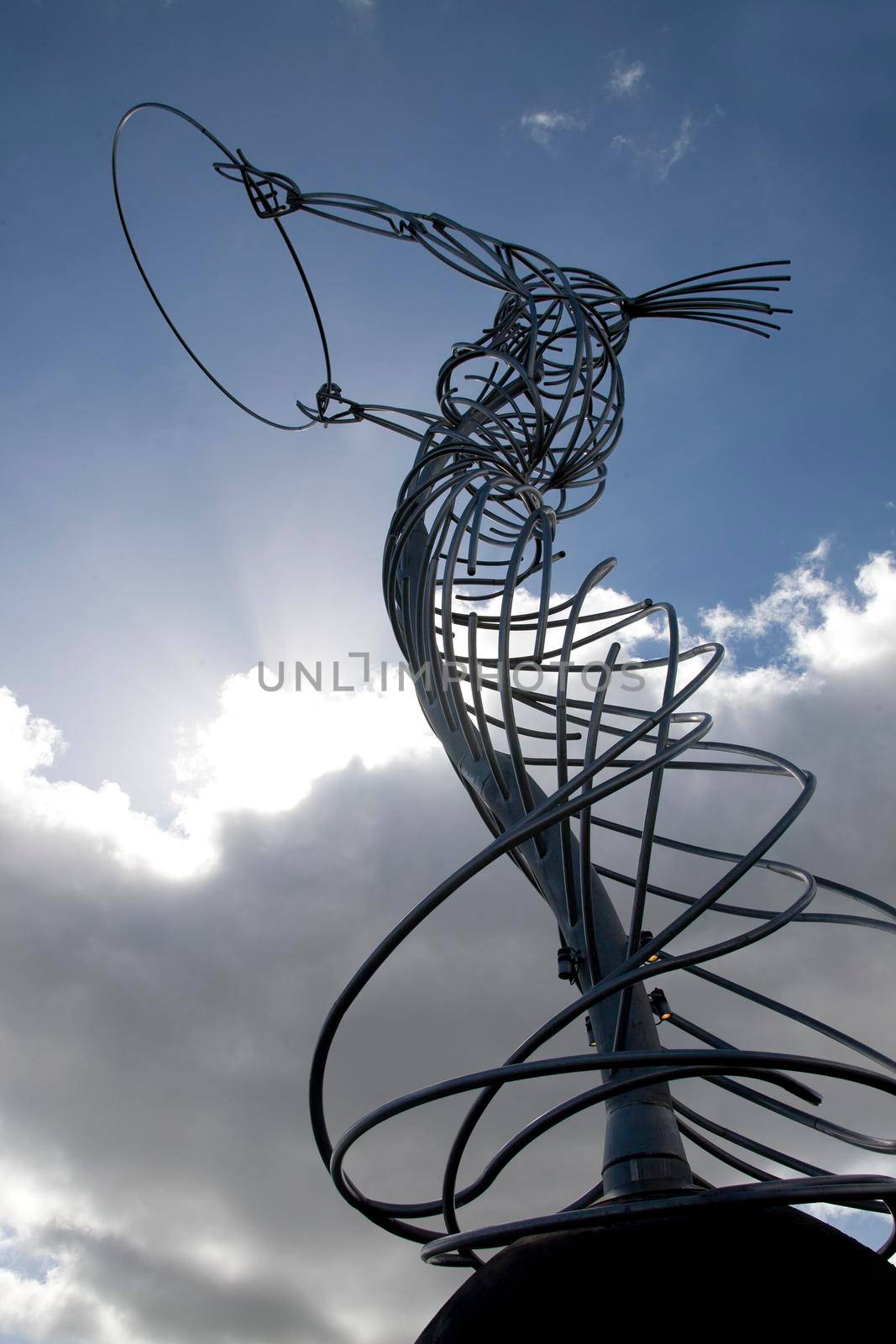 The Beacon of Hope statue in Thanksgiving Square Belfast Northern Ireland
