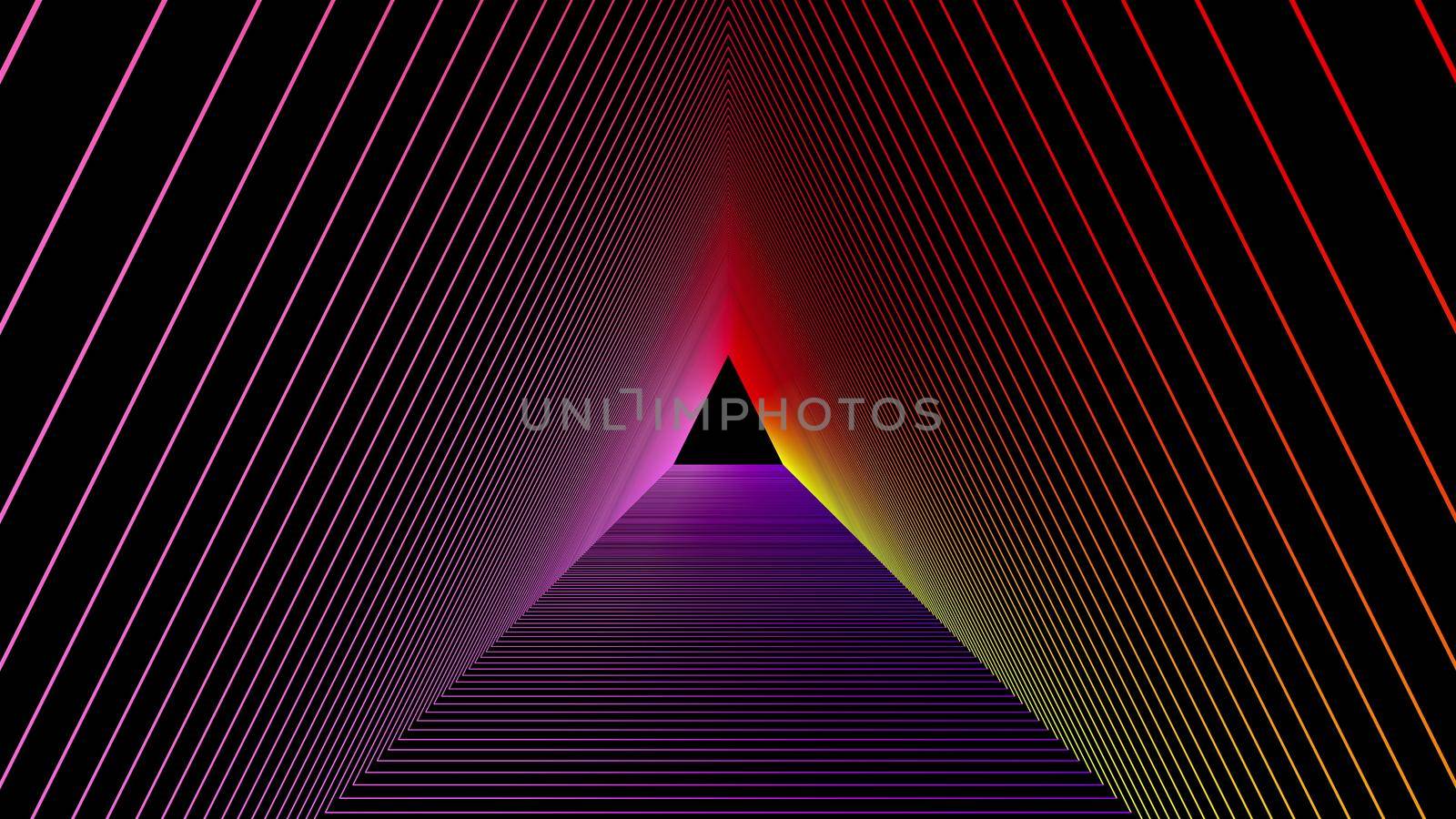 Colorful tunnel made of triangles by nolimit046