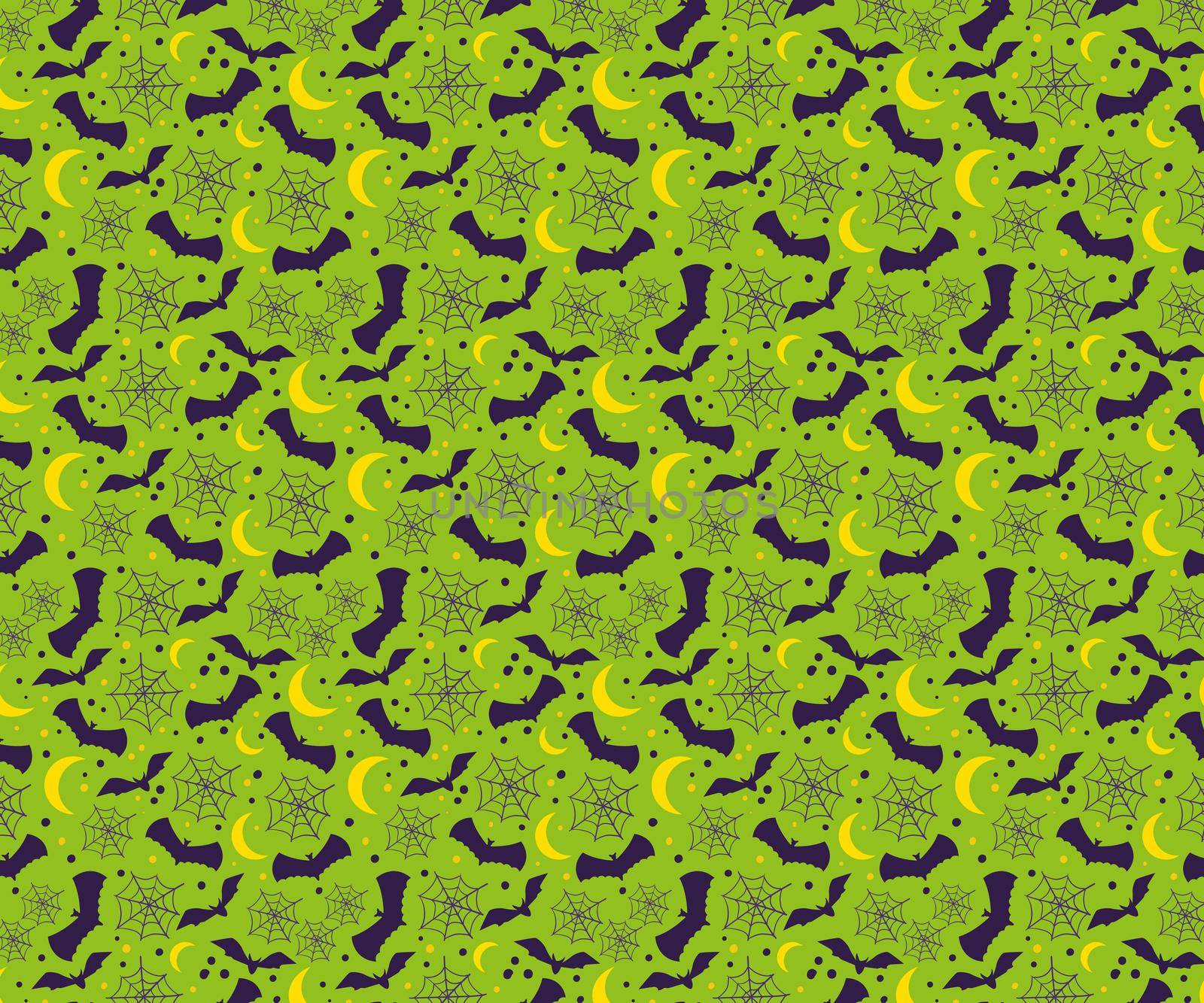 Scary Halloween pattern design illustration for background, copy space
