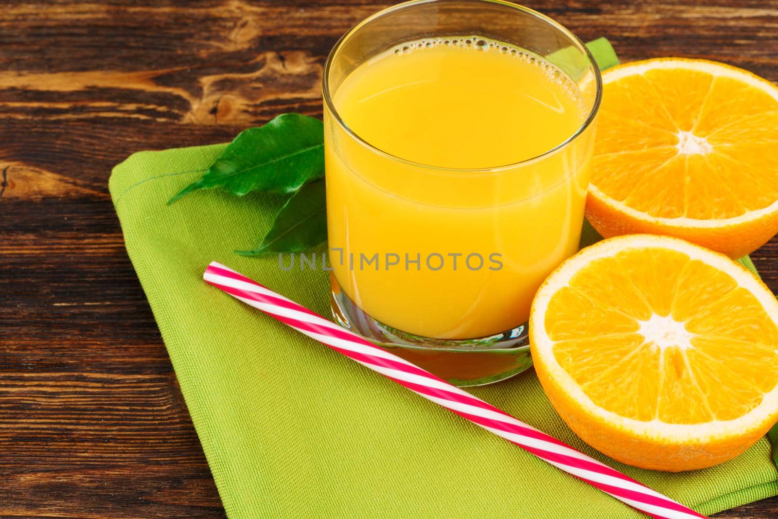 Still life of orange juice