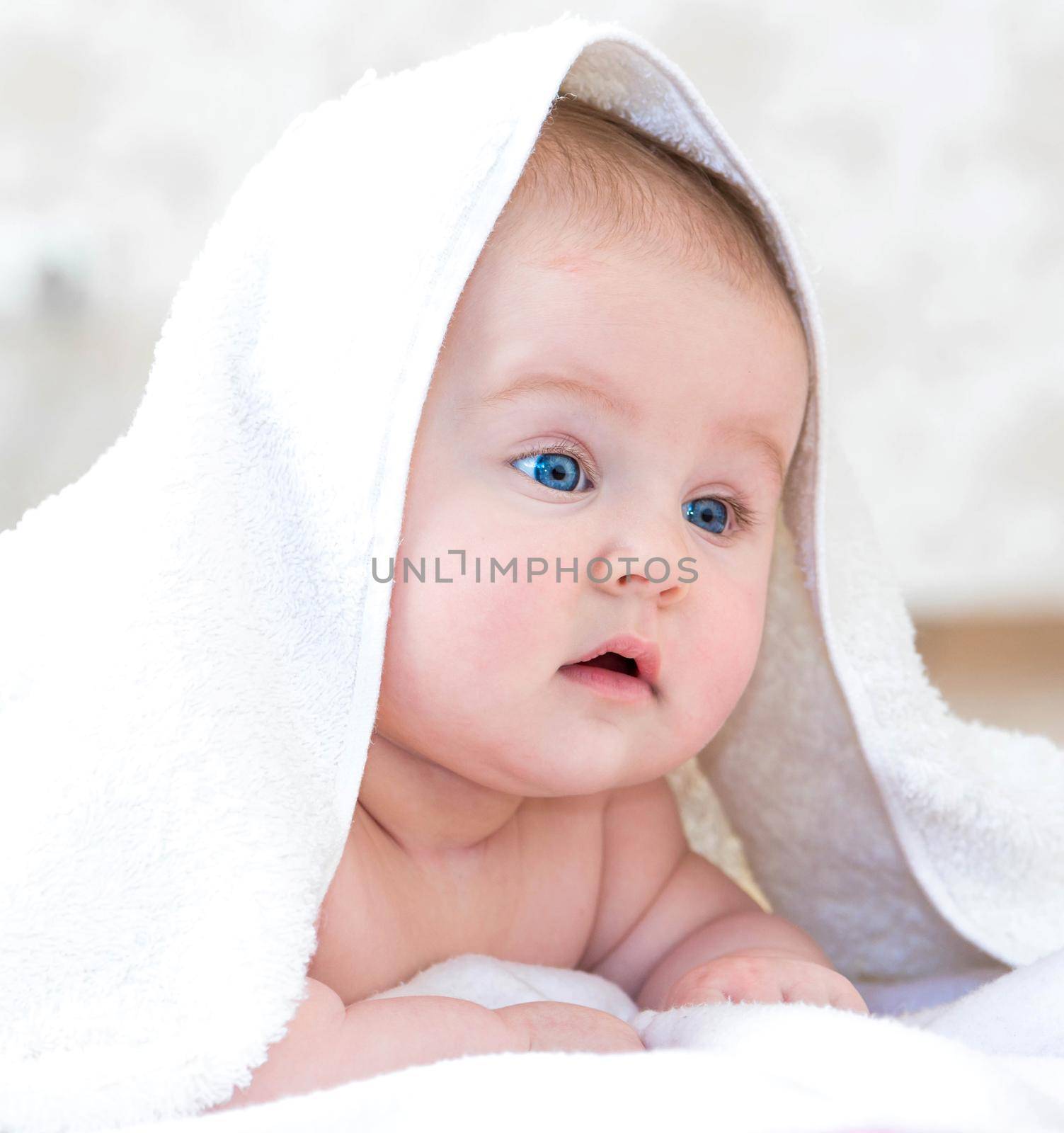 baby under the white blanket by tan4ikk1