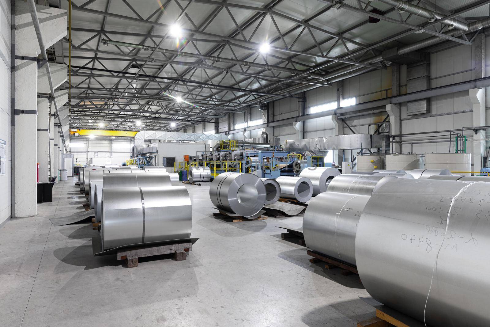 The interior of the metalworking shop. Modern industrial enterprise