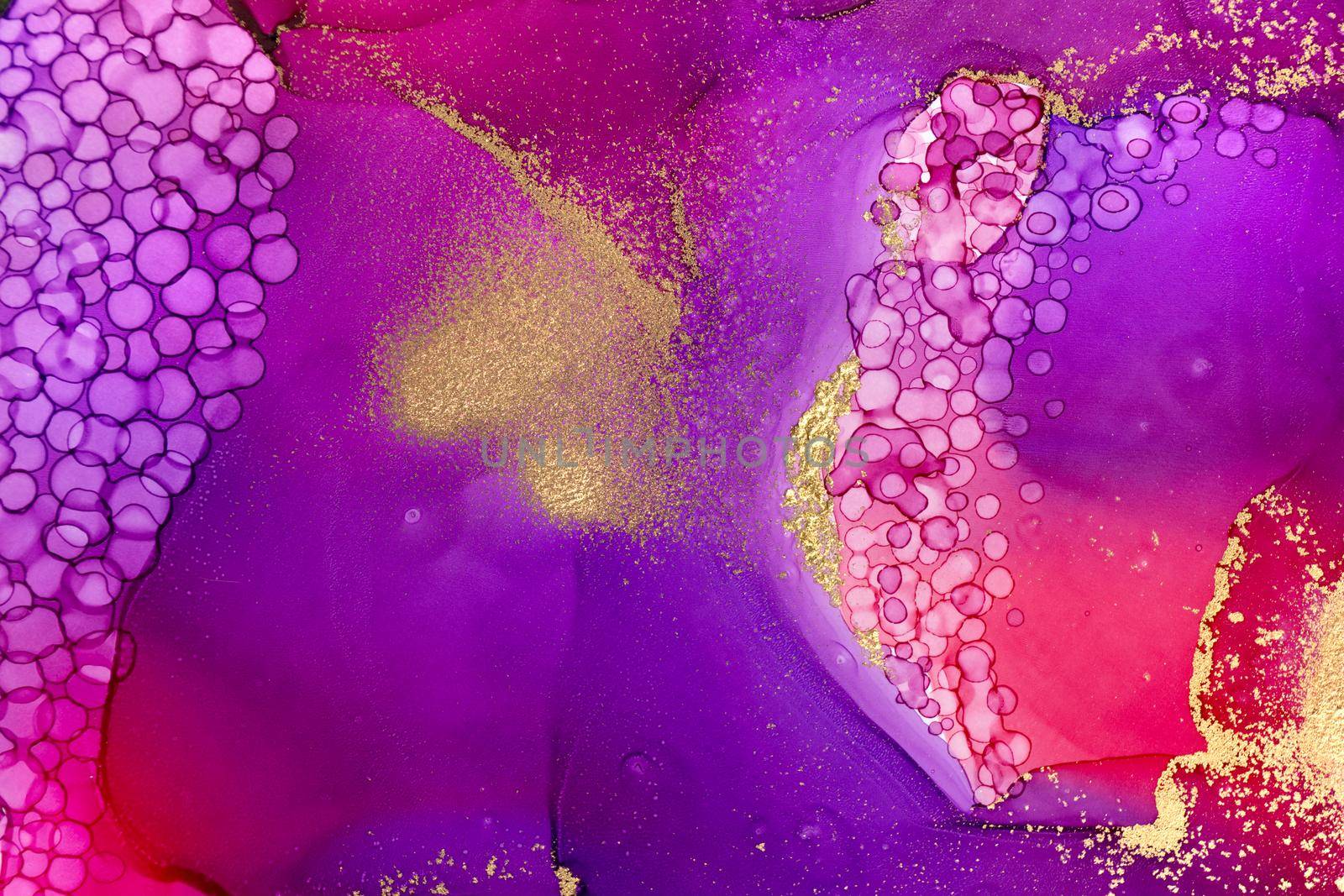 Abstract burgundy color artwork background with violet and pink bubbles