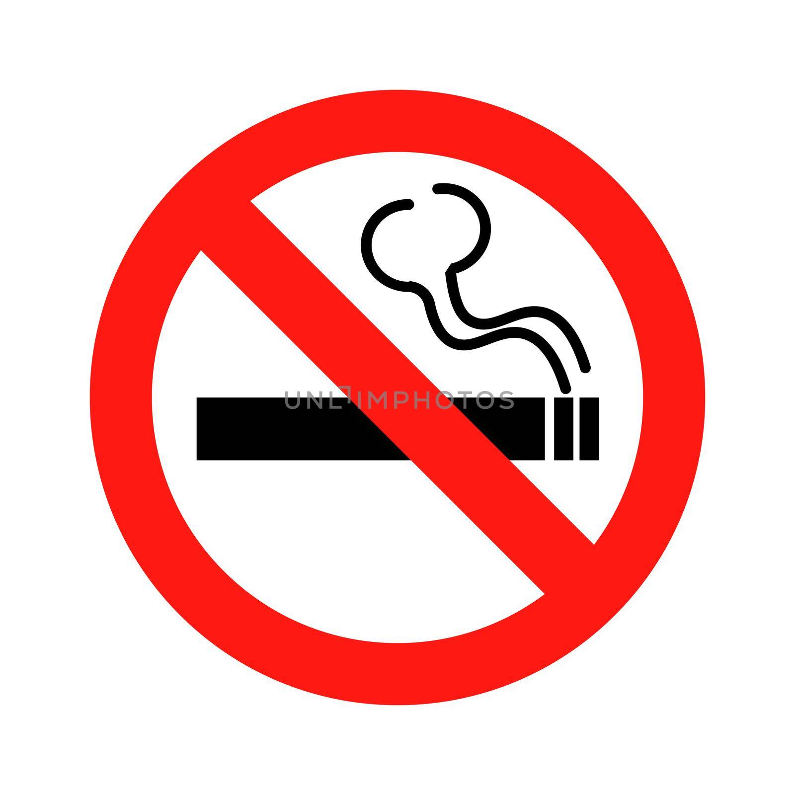 No smoking sign icon on white background illustration eps