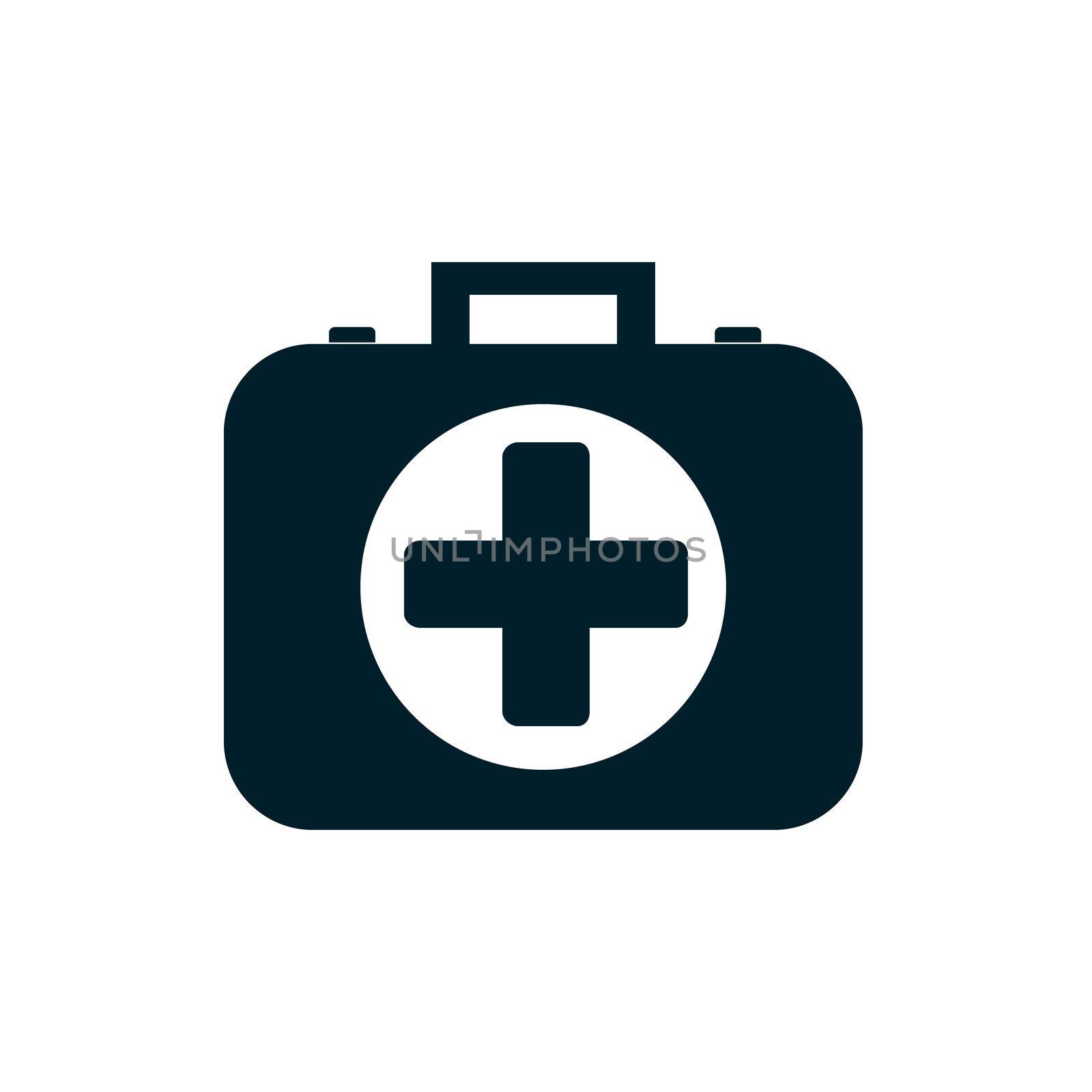 first aid kit icon on white background. Illustration