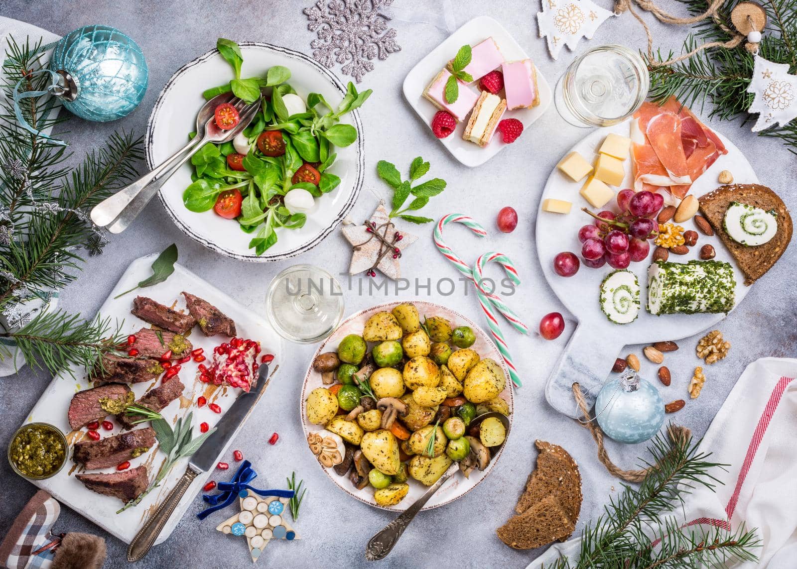 Christmas themed dinner table by IrynaMelnyk