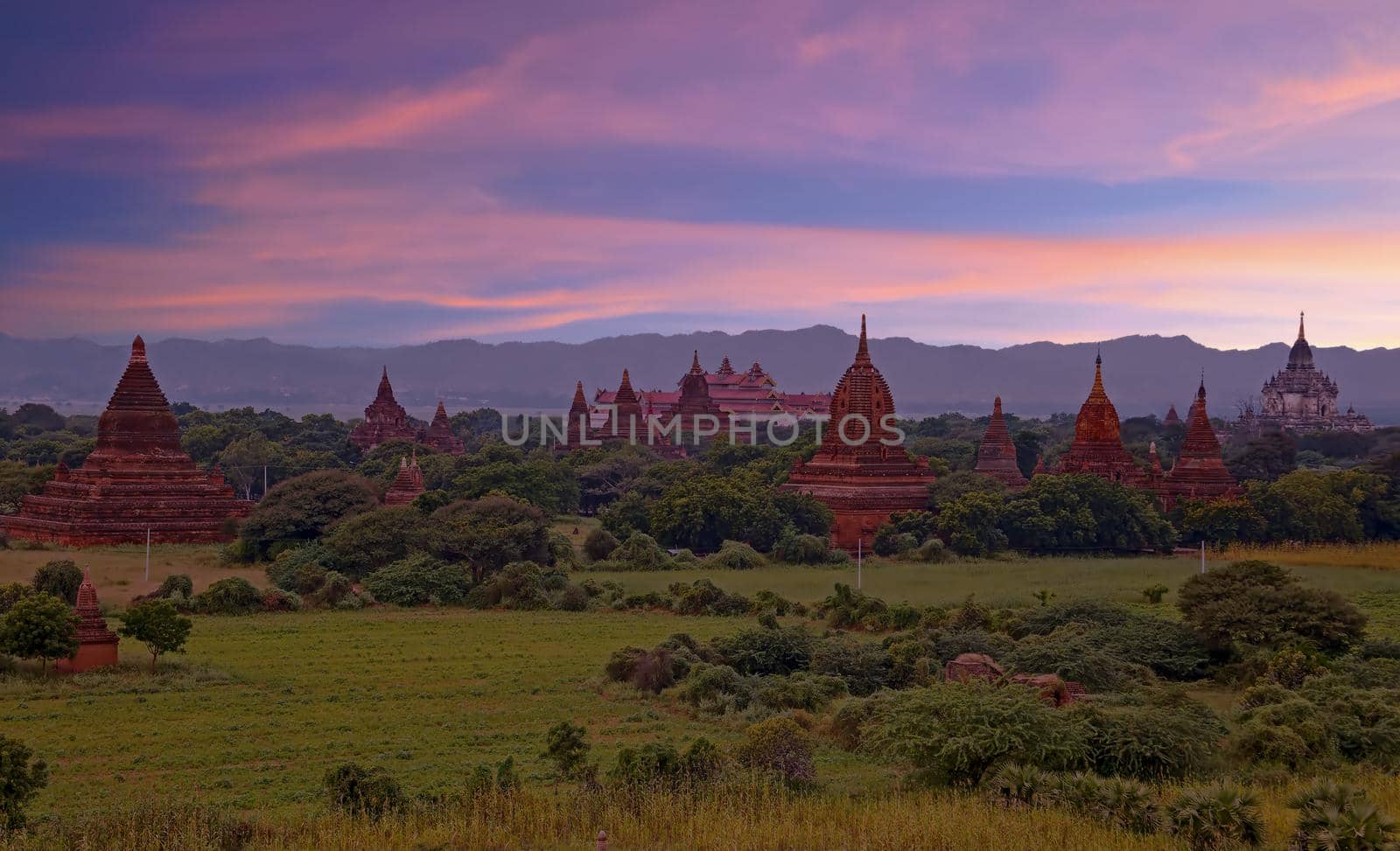 Old temples in Bagan Myanmar Asia