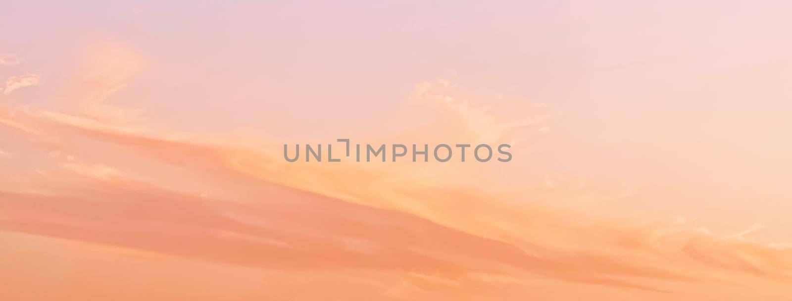 Nature background and pastel colour concept. Romantic sky at sunrise by Anneleven