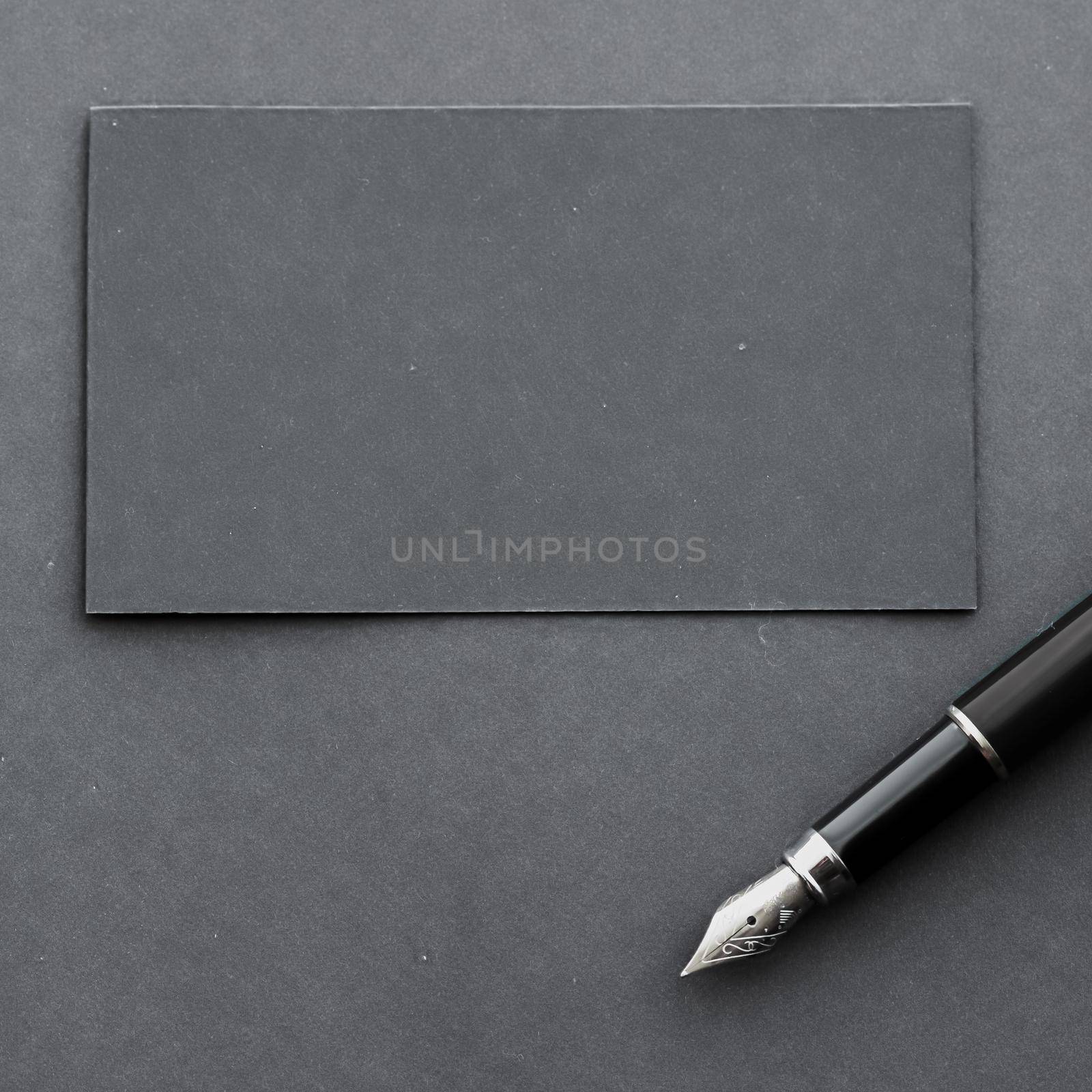 Blank business card for corporate mockup and minimalistic brand identity design by Anneleven