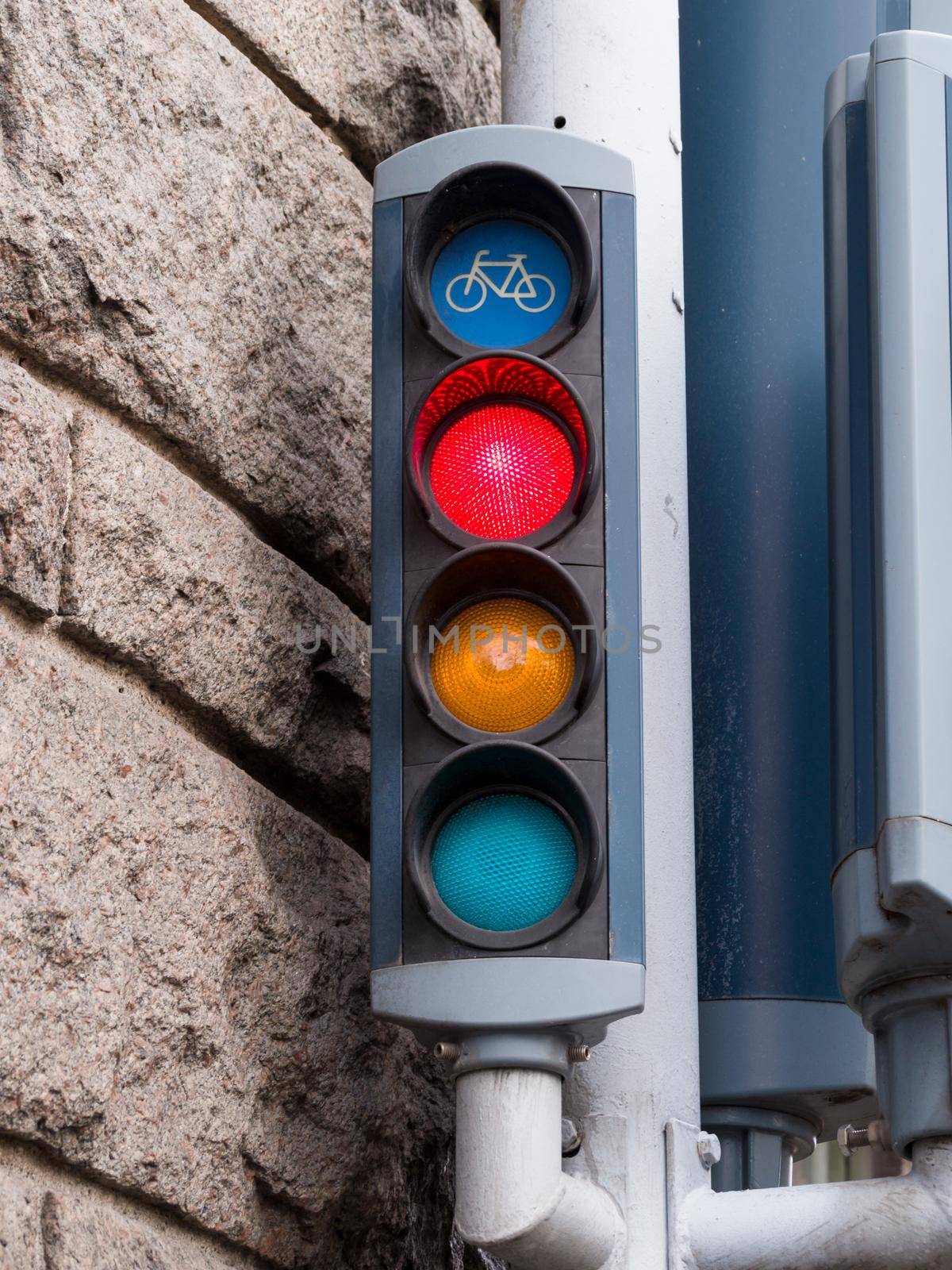 Traffic lights for bicycles. Denmark Malmo