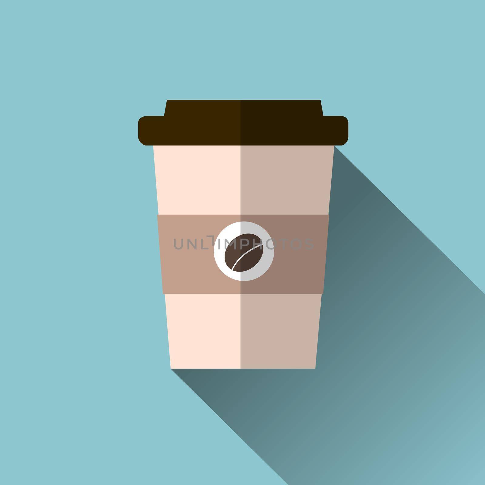 Coffee cup illustration. icon isolated on background. by Alxyzt