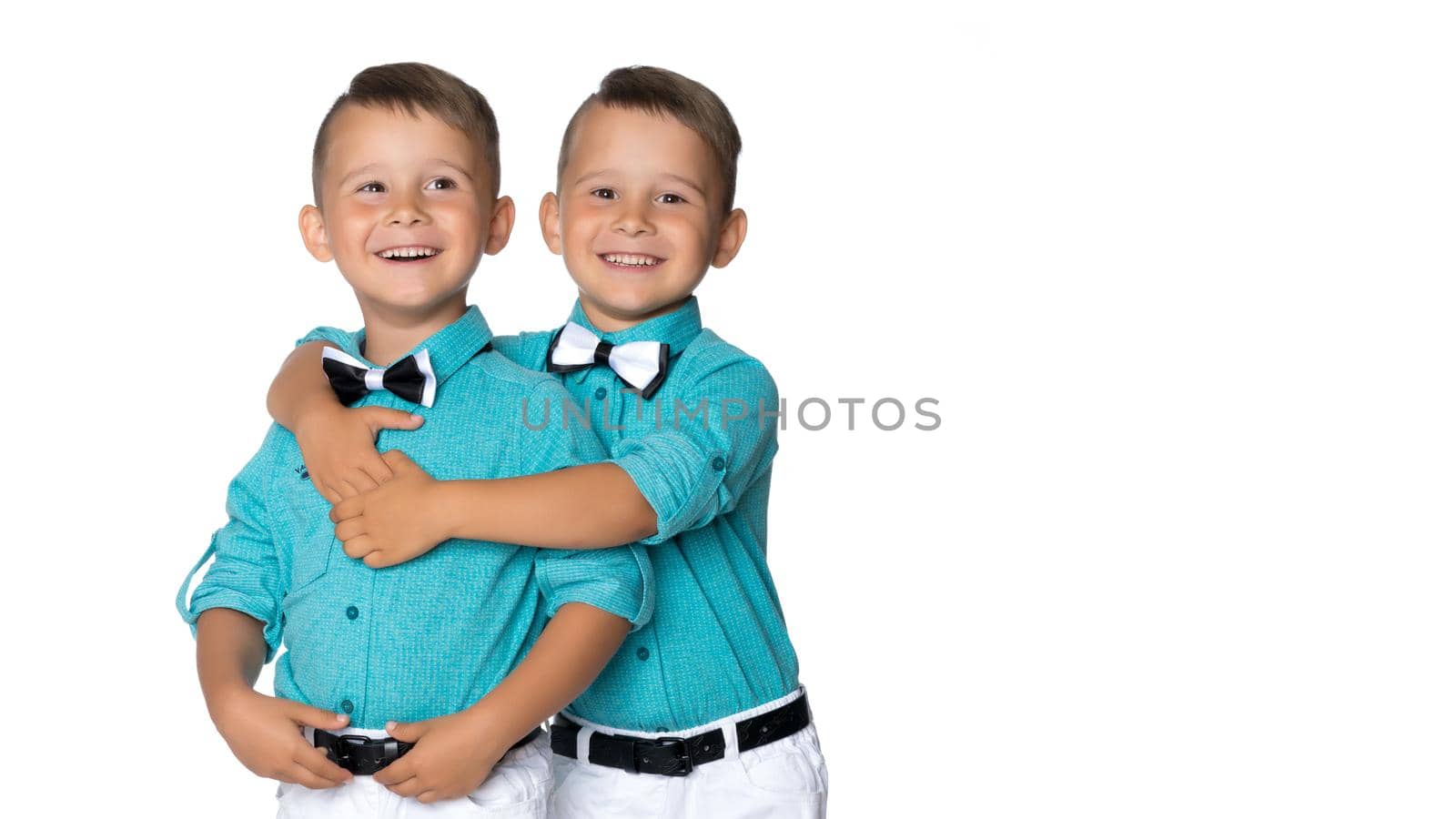 Two small boys in full growth. by kolesnikov_studio