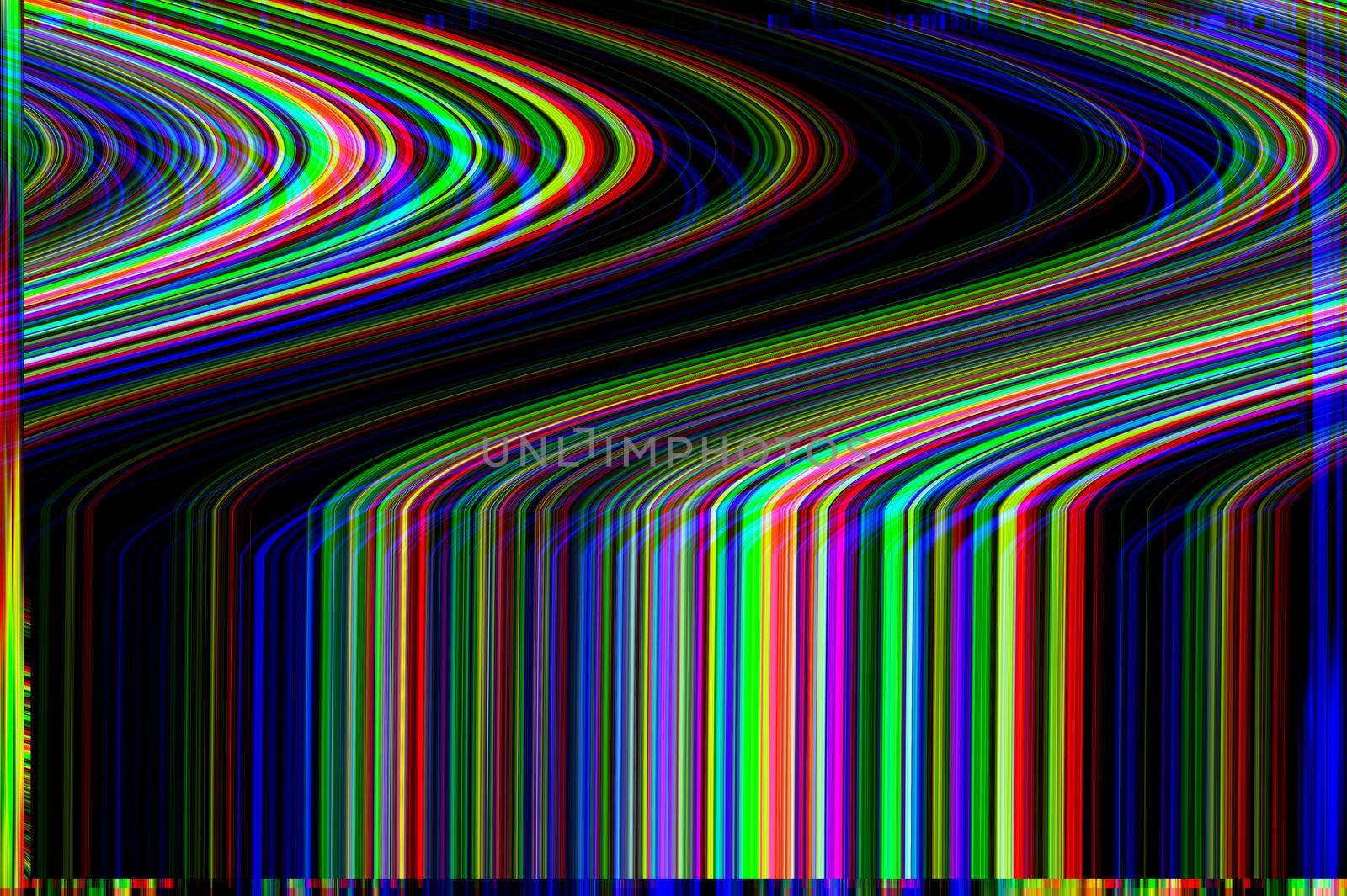Glitch psychedelic background. Old TV screen error. Digital pixel noise abstract design. Photo glitch. Television signal fail. Technical problem grunge wallpaper. Colorful noise by DesignAB