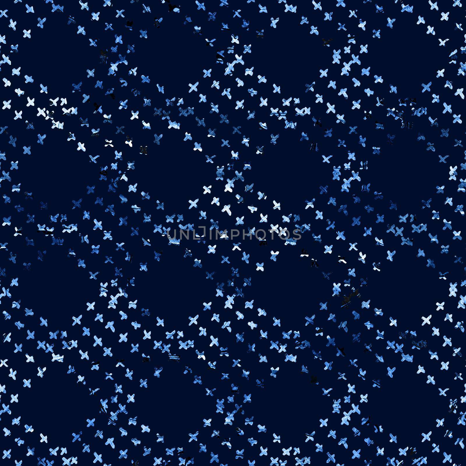 Brush Stroke Plaid Geometric Grung Pattern Seamless in Blue Color Check Background. Gunge Collage Watercolor Texture for Teen and School Kids Fabric Prints Grange Design with lines.