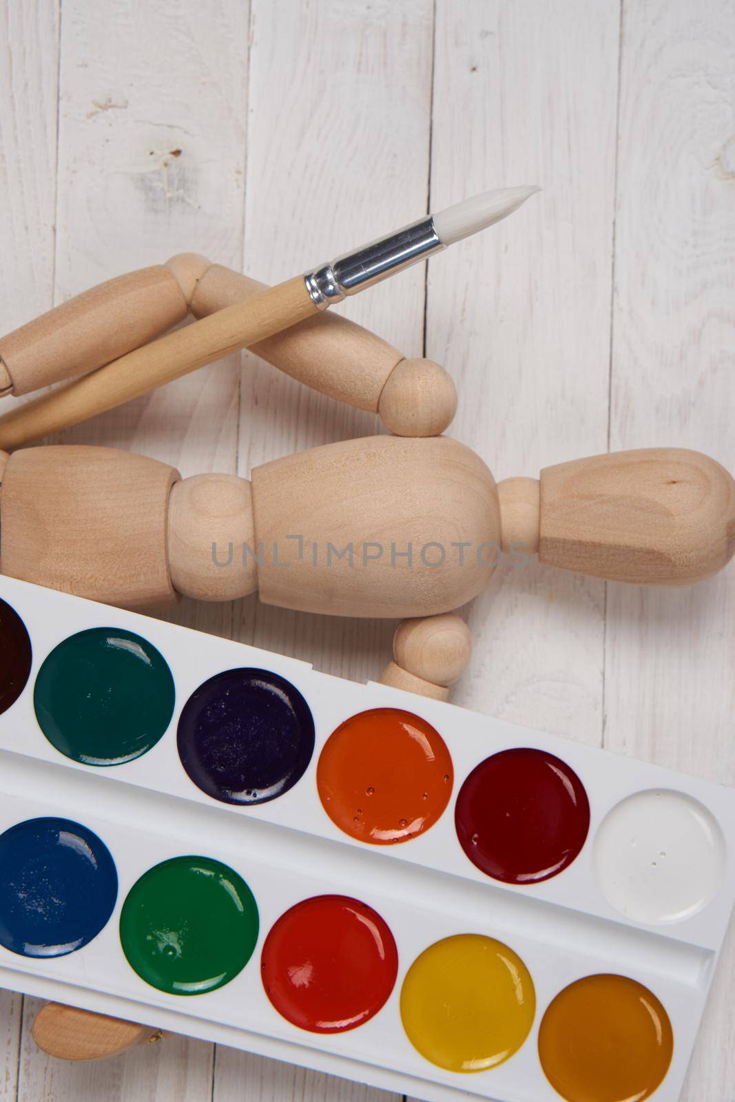 paint drawing wooden mockup art design hobby by Vichizh