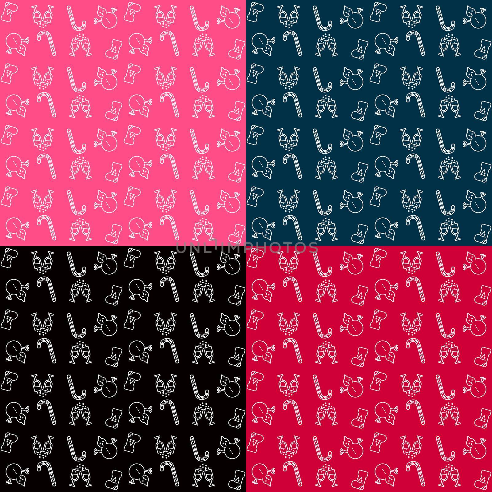 Collection of patterns. Merry Christmas and Happy New Year by Alxyzt