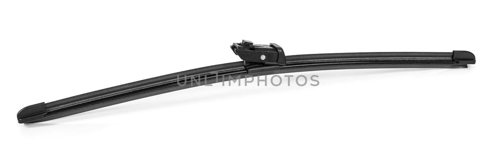 Frameless modern frameless car wiper isolated on white background with clipping path