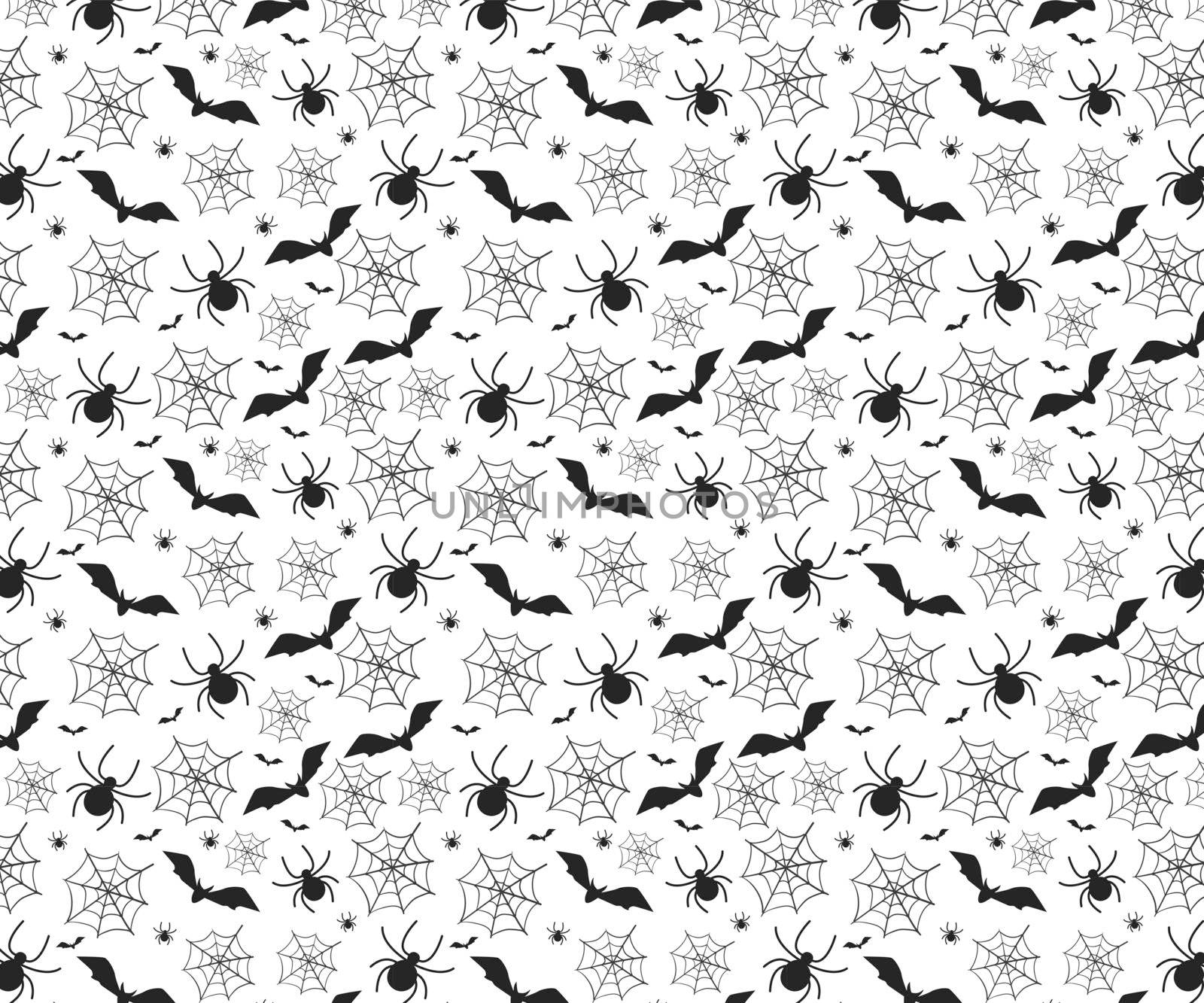Scary Halloween pattern design illustration for background, copy space