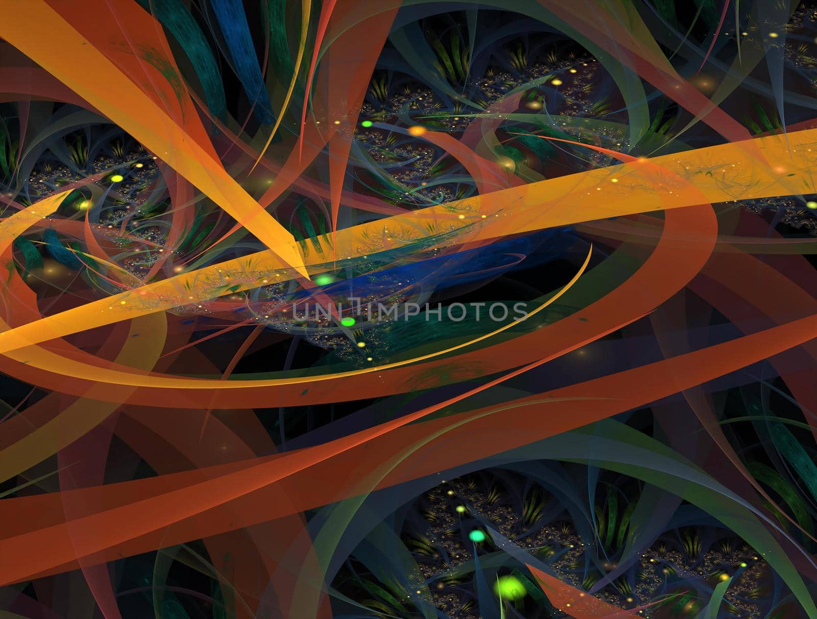 Imaginatory lush fractal texture image abstract background