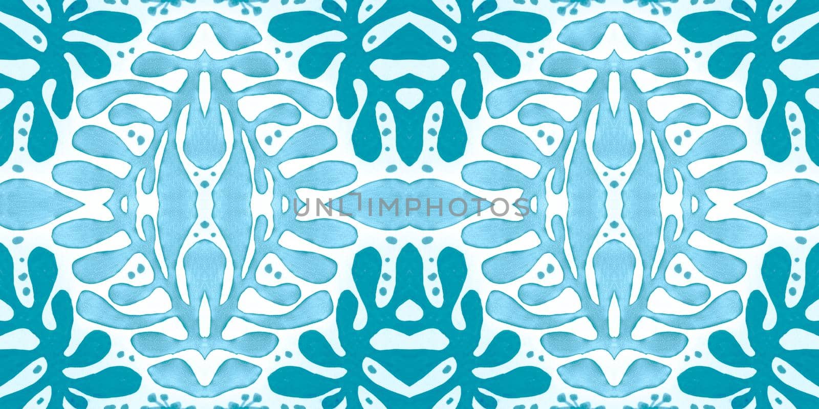 Dutch blue ceramic. Moroccan geometric illustration. Talavera italian texture. Floral tile design. Watercolor spanish background. Abstract portugal mosaic. Seamless Dutch blue ornament.