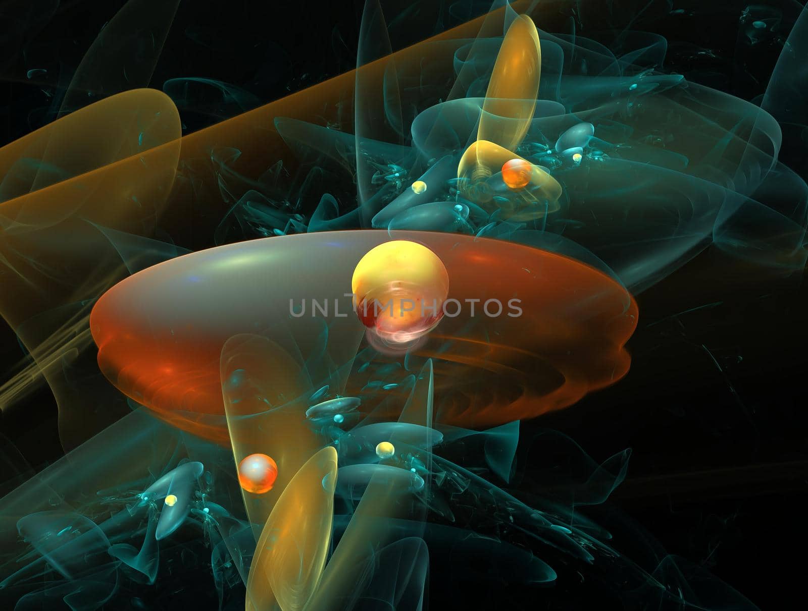 Imaginatory lush fractal texture image abstract background