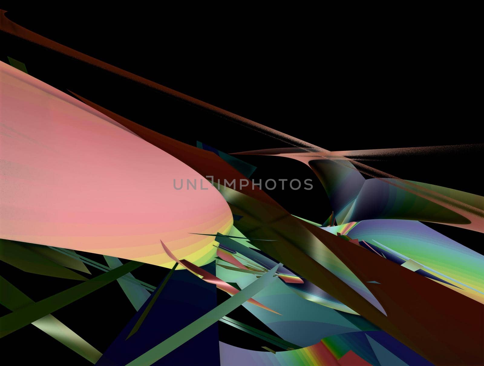 Imaginatory lush fractal texture image abstract background