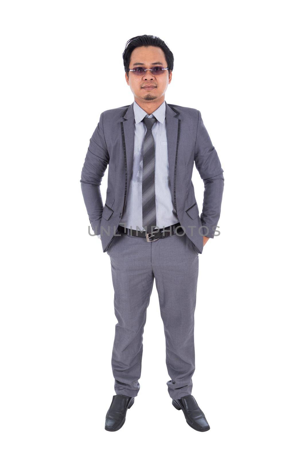 business man in suit isolated on a white background