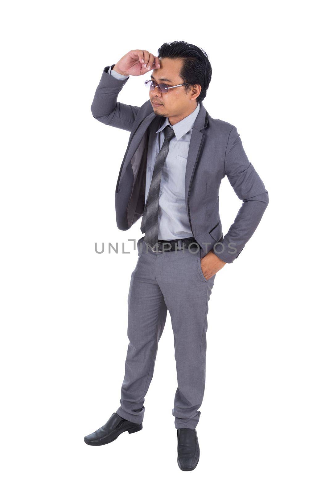 business man in suit isolated on a white background