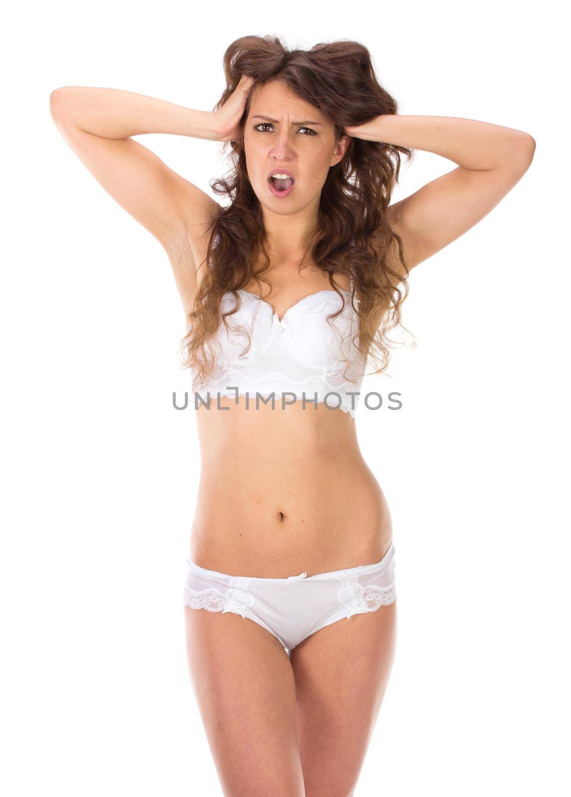 Beautiful slim body of woman in lingerie by gsdonlin