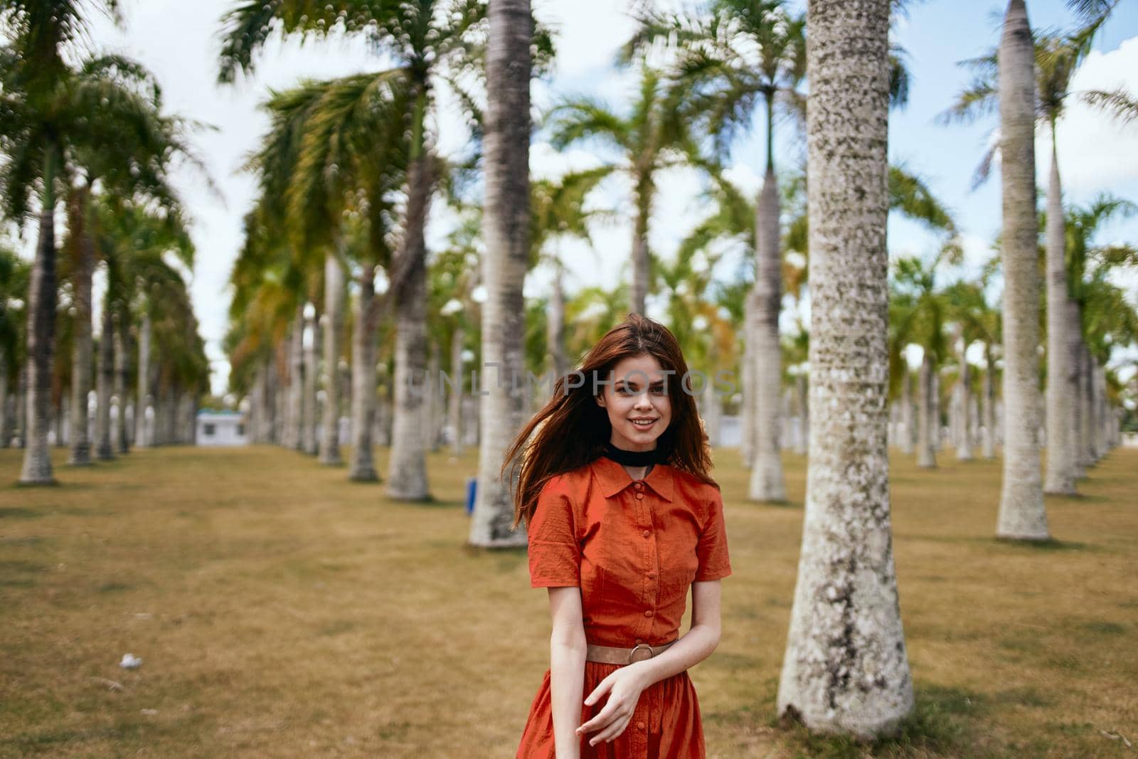 woman on the island walk travel exotic lifestyle. High quality photo