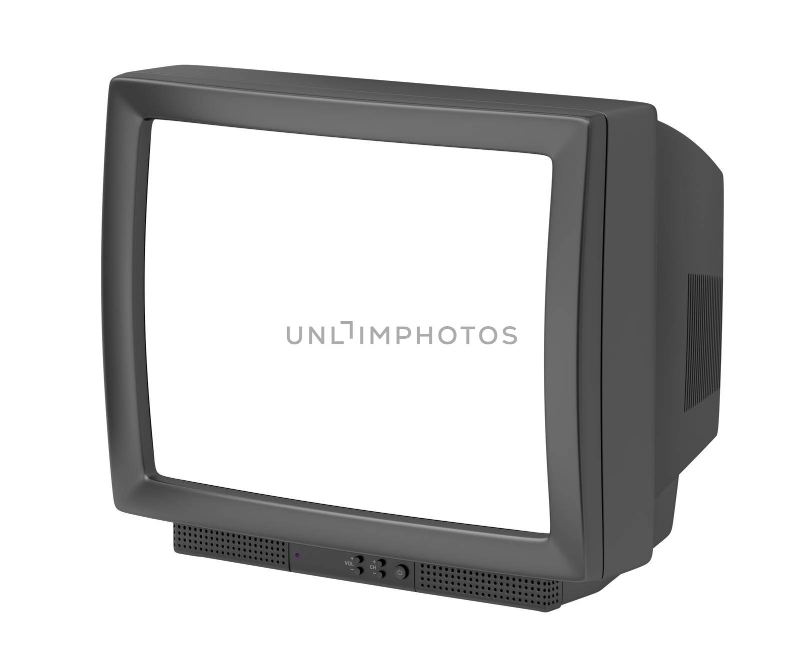 Old TV with empty screen by magraphics