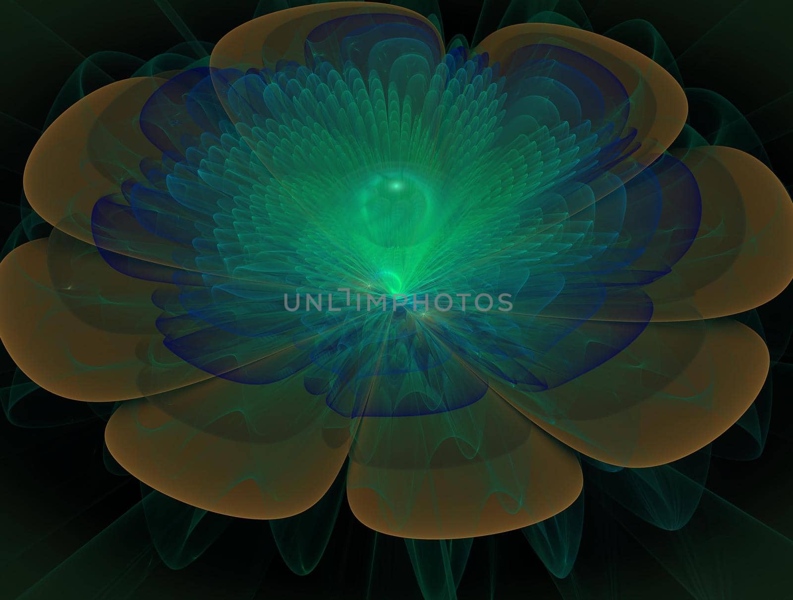 Imaginatory lush fractal texture image abstract background