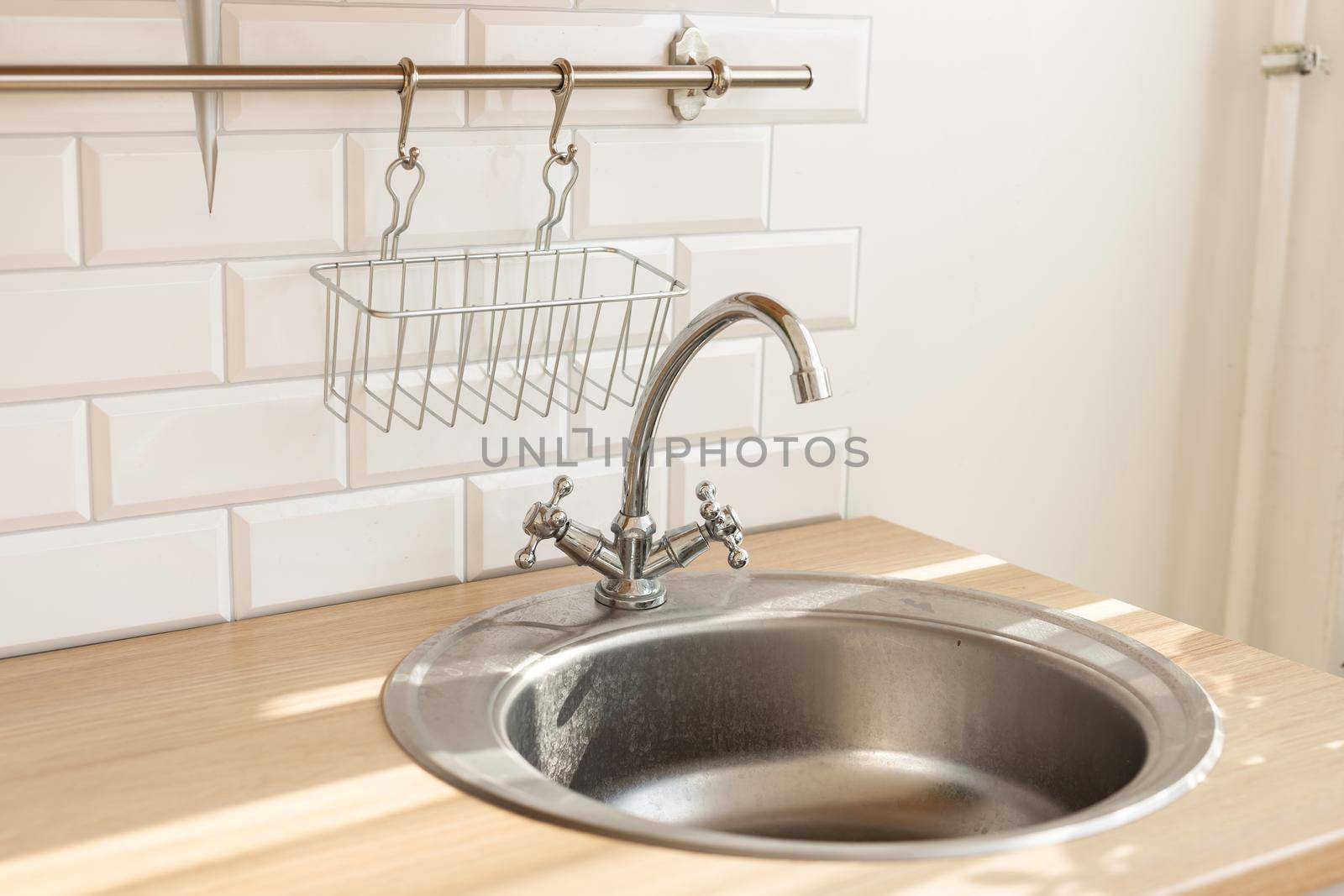 Kitchen silver sink modern decoration house stainless steel.