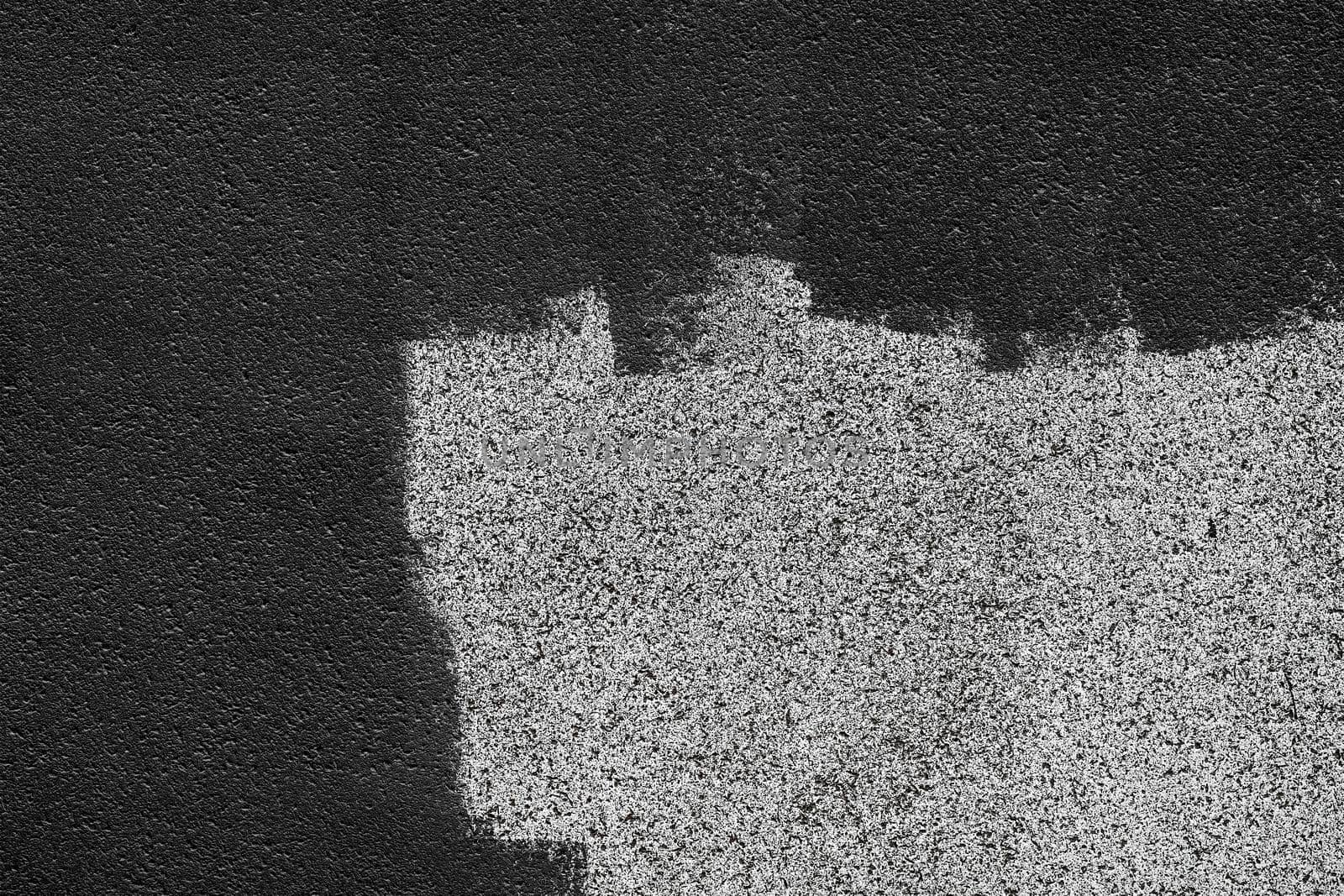 Black dark paint brush strokes on building facade, gray abstract pattern wall surface texture exterior background by AYDO8