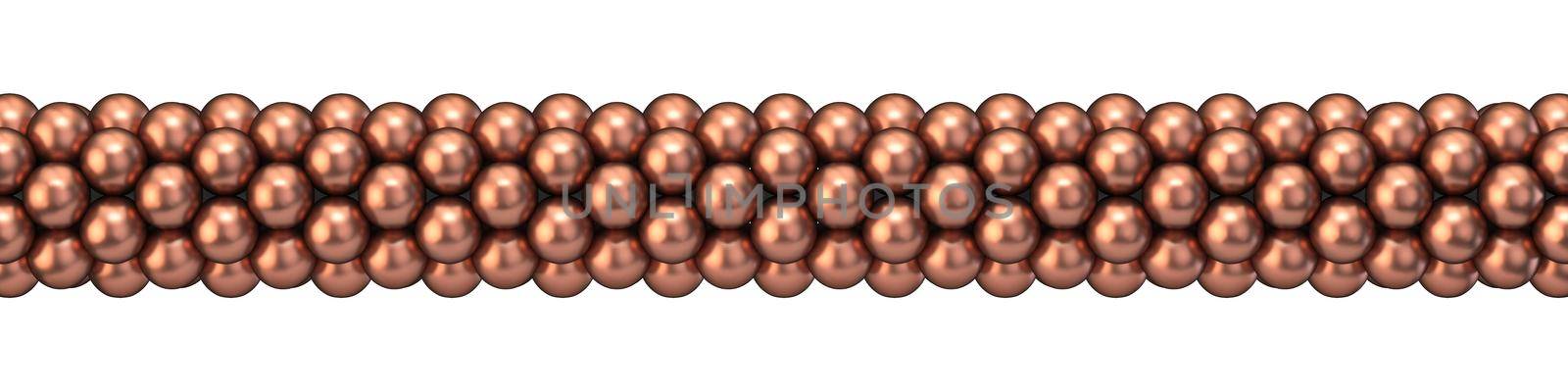 Bronze balloons decoration 3D render illustration isolated on white background