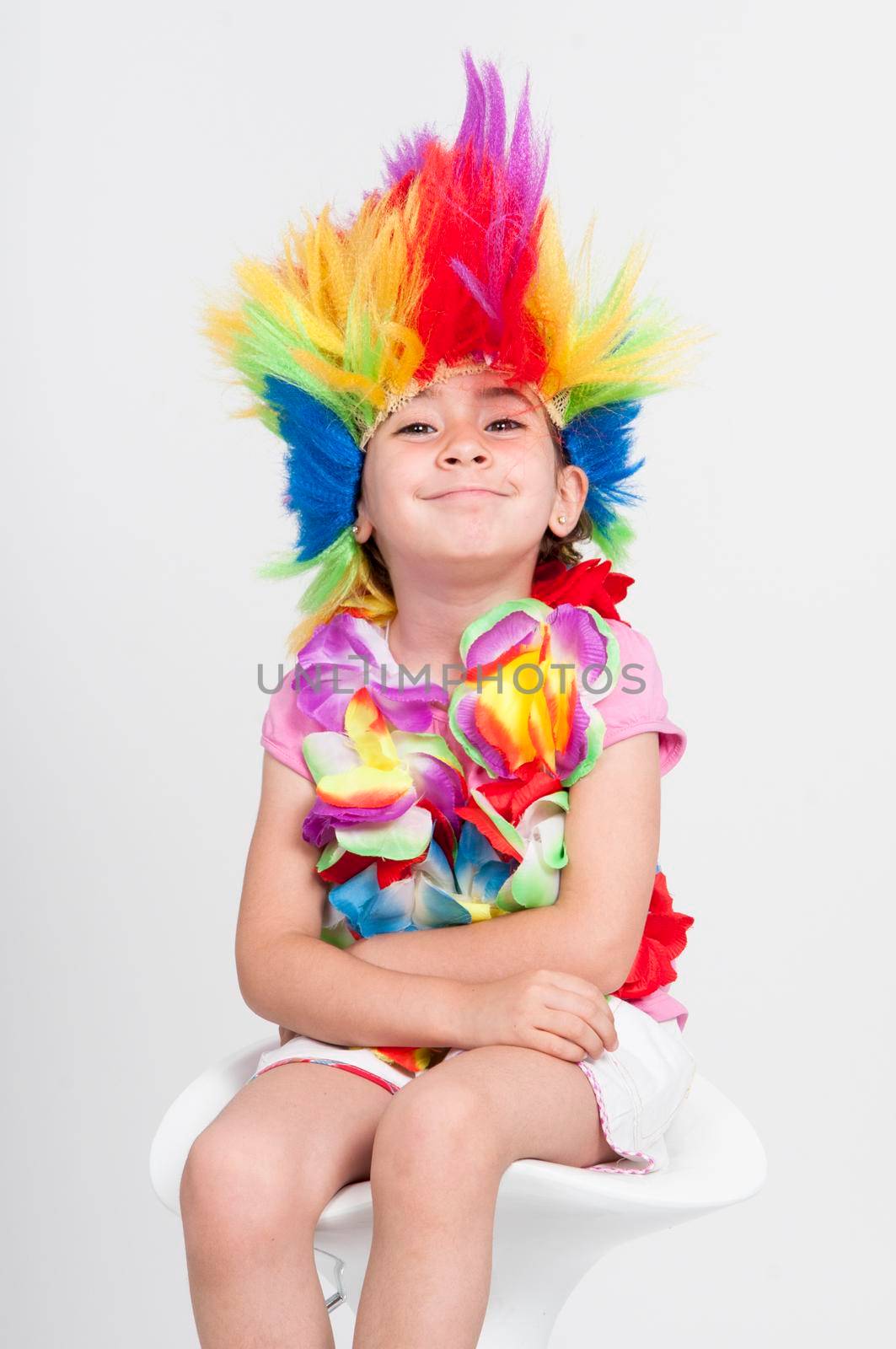 Funny little girl in disguise with wig by javiindy