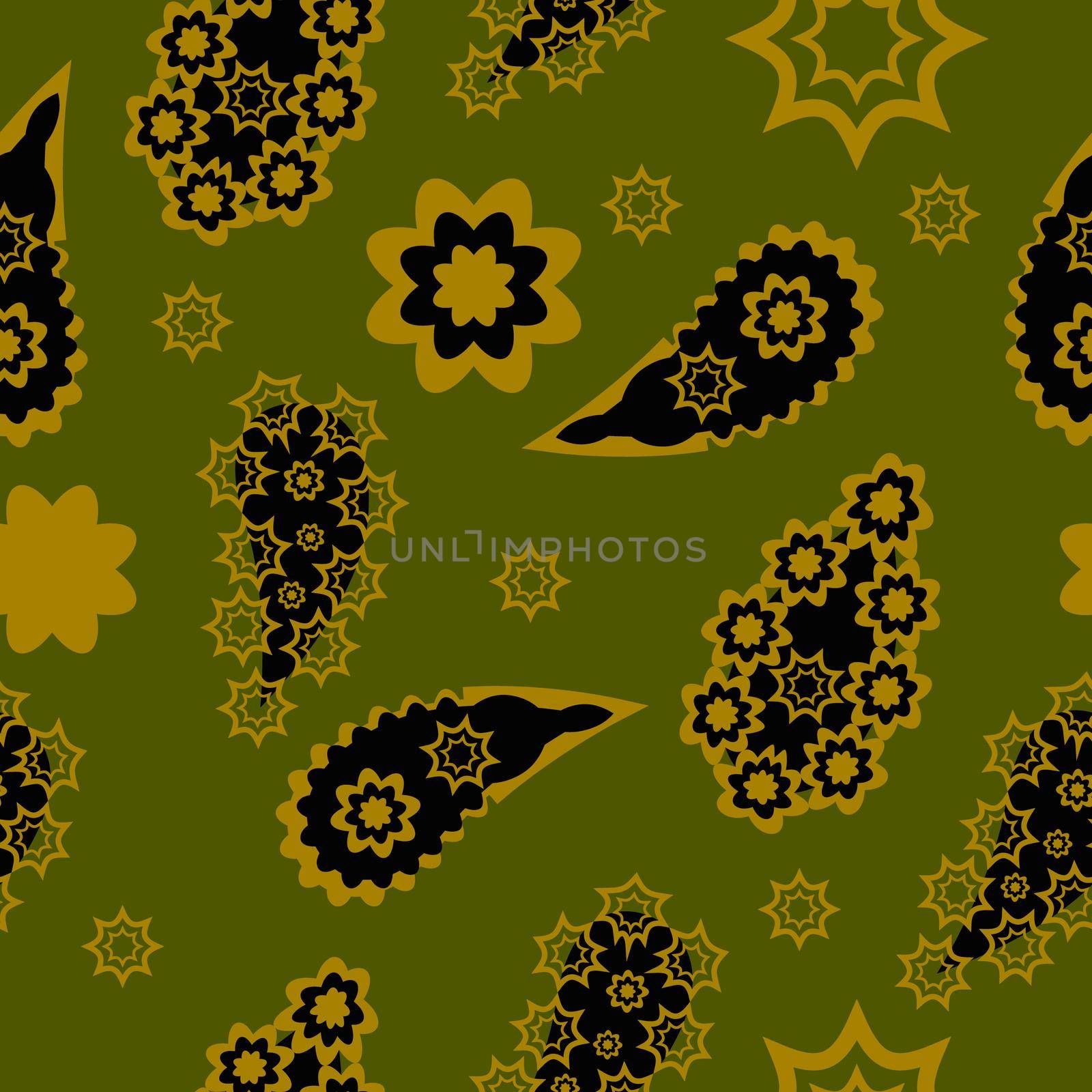 Paisley pattern. Doodle vector background. Henna paisley mehndi doodles design tribal design element