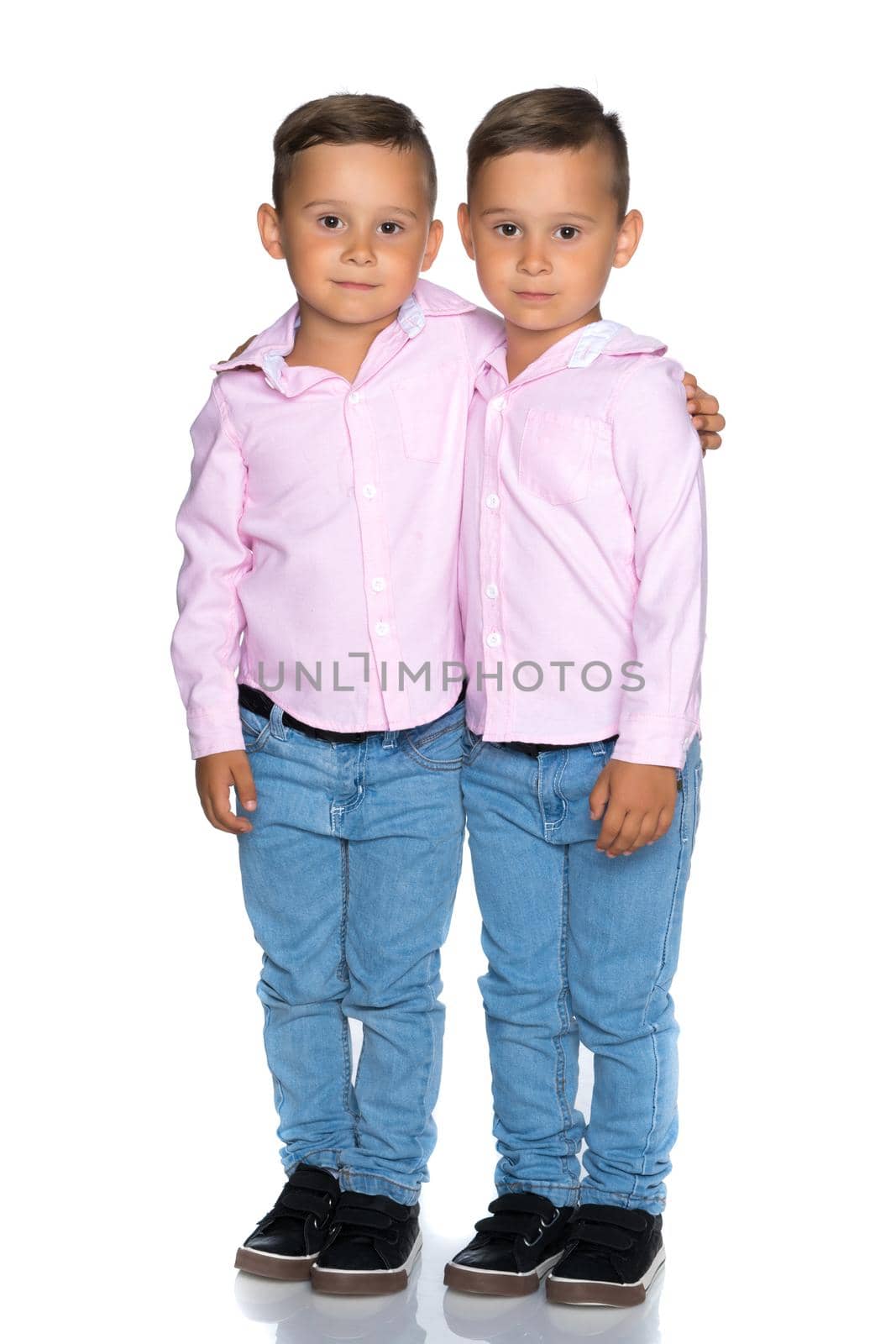 Two small boys in full growth. by kolesnikov_studio