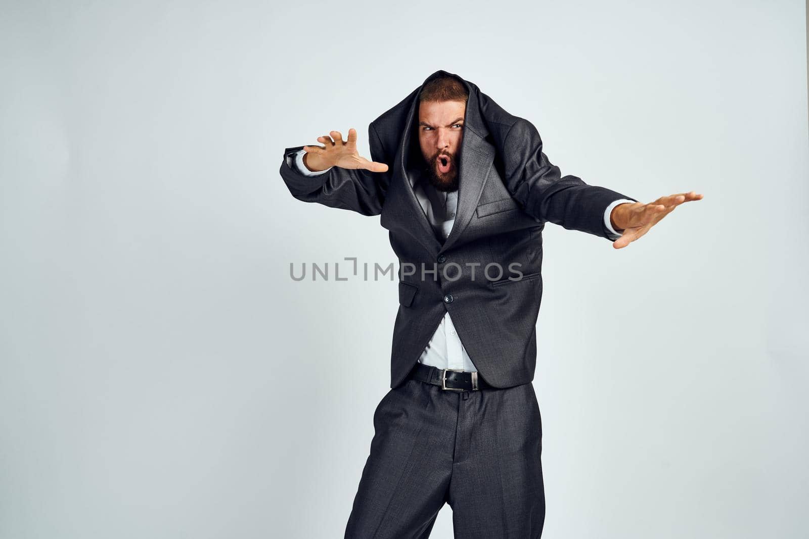 business man in suit posing work success executive by Vichizh
