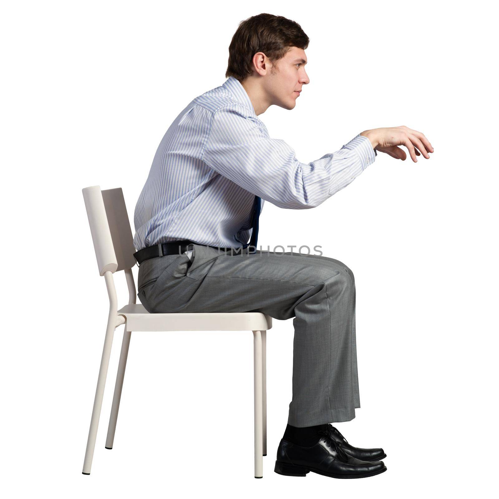 businessman sits on a chair by adam121