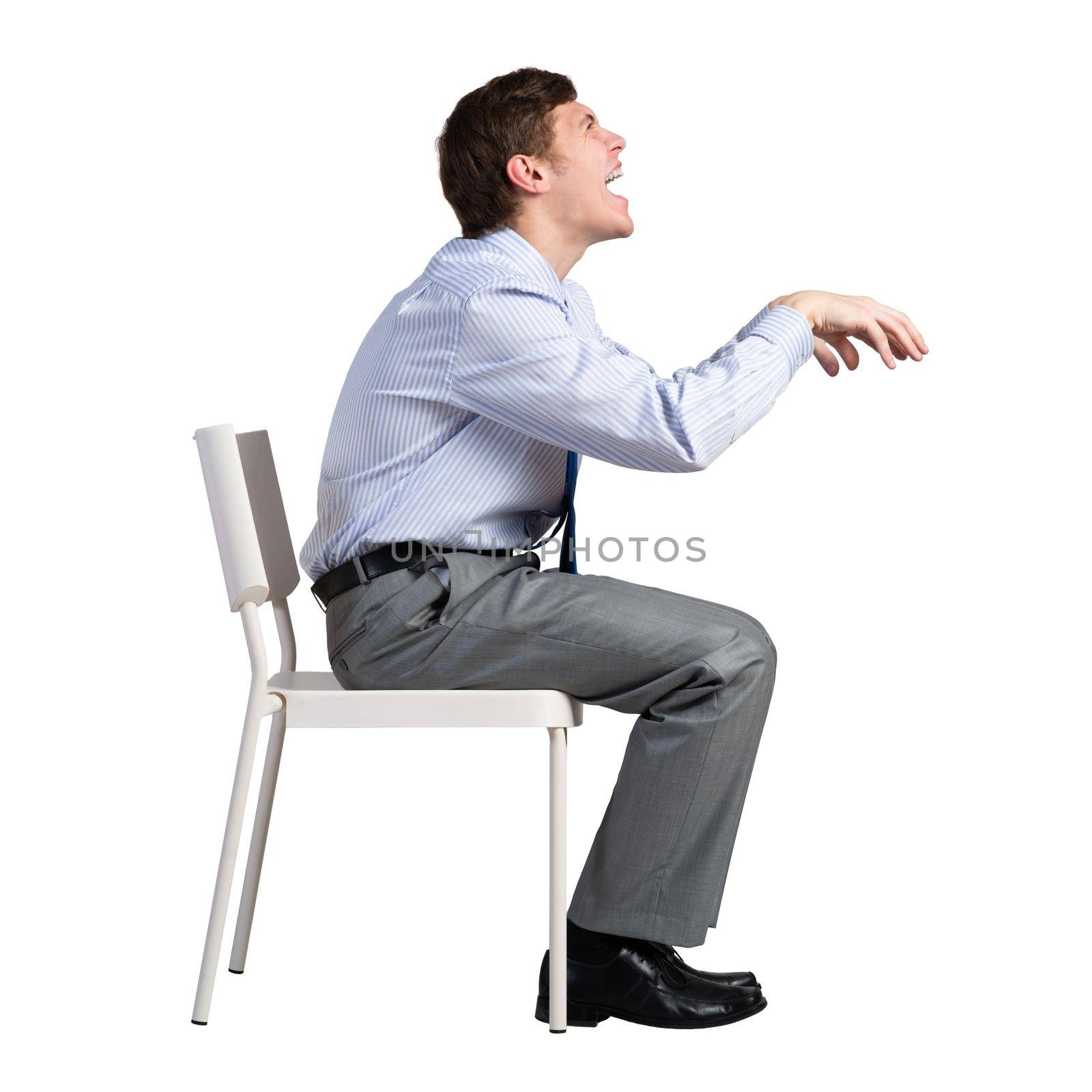 businessman sits on a chair by adam121