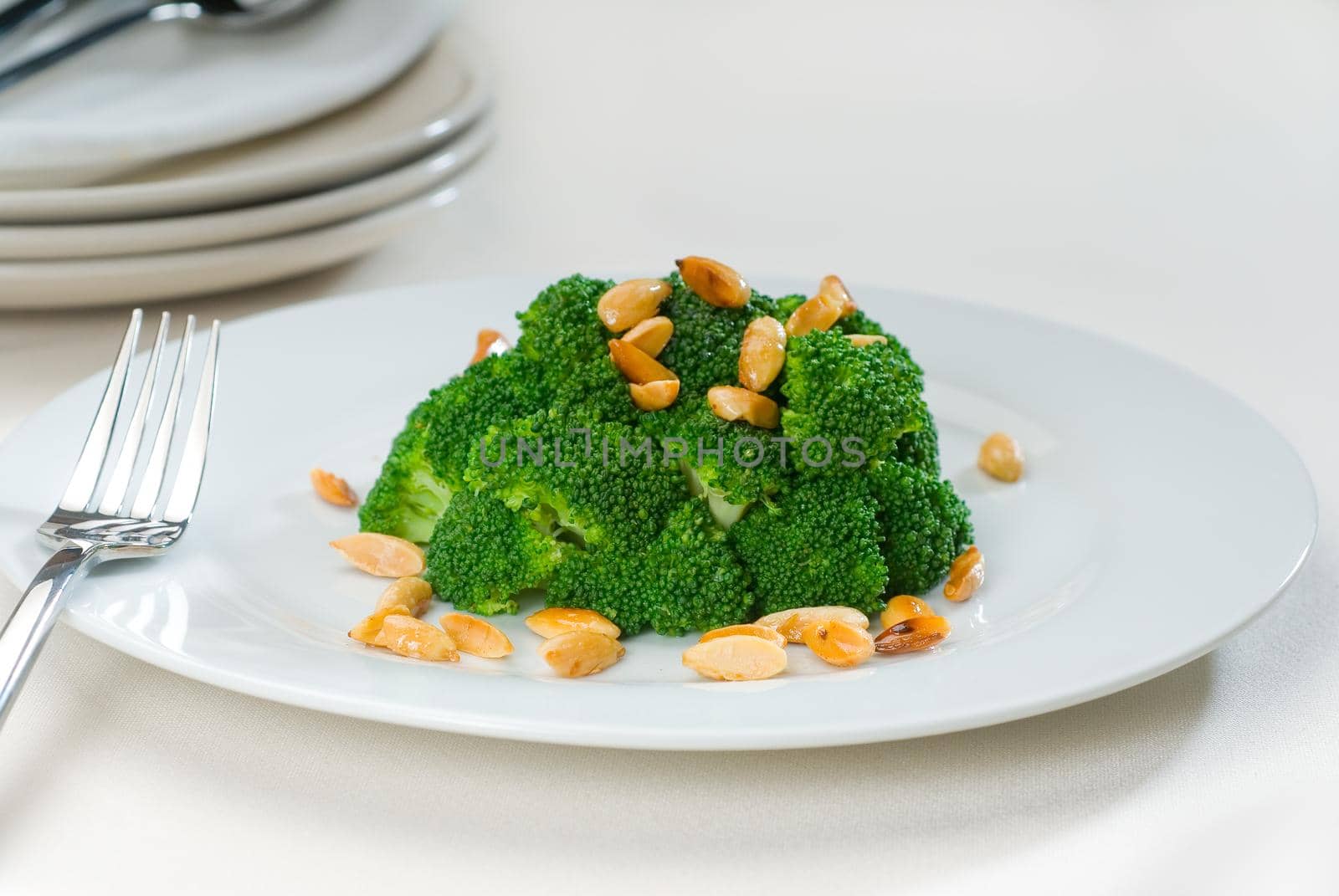 fresh sauteed broccoli and almonds by keko64