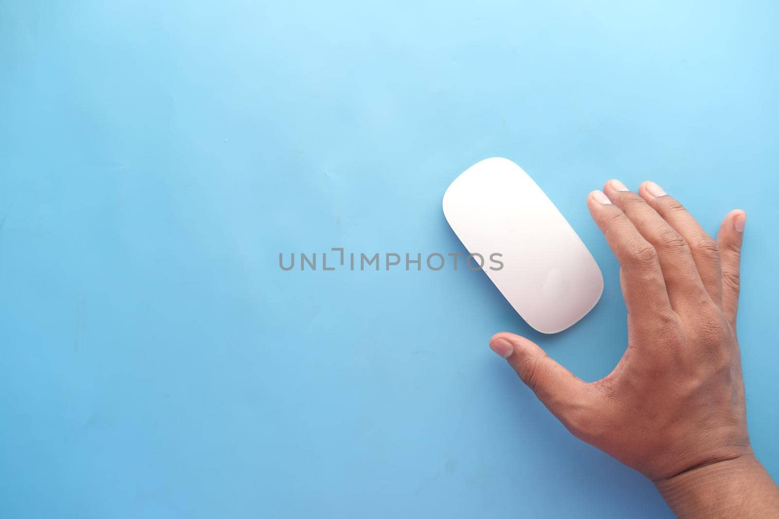 Businessman hand with computer mouse