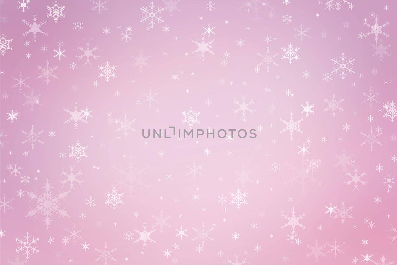 Abstract pastel soft pink Christmas holiday winter background of falling snow bokeh and snowflakes